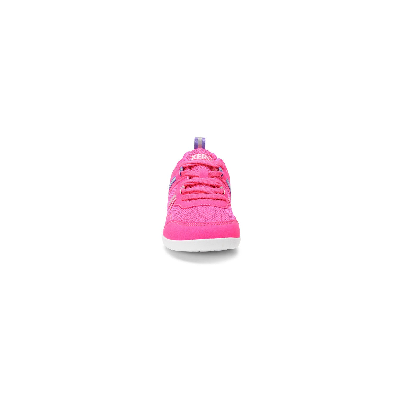 Die Xero Shoes Prio Youth in Pink als flexible Barfußschuhe für Kinder, Vorderansicht, verfügbar in unserem Onlineshop für Barfußschuhe.