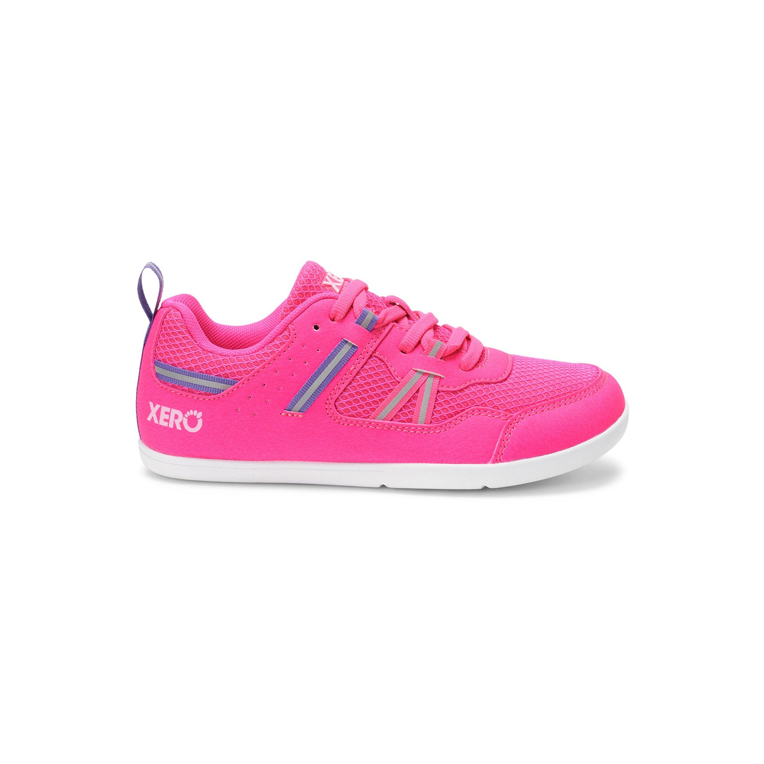 Die Xero Shoes Prio Youth in Pink als leichte Barfußschuhe für Kinder, Ansicht von oben, erhältlich in unserem Onlineshop für Barfußschuhe.