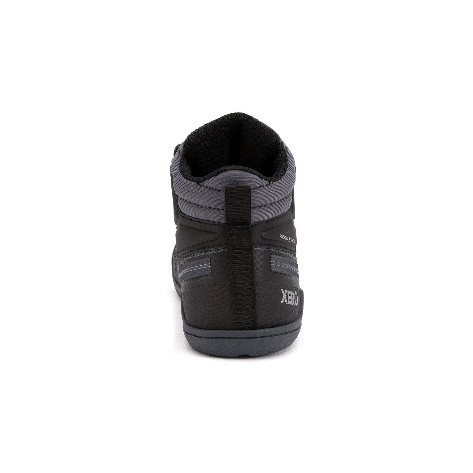 Barfußschuhe Onlineshop: Xero Shoes Xcursion Fusion wasserdichte Damen Barfuß-Wanderschuhe in spruce, Rückansicht