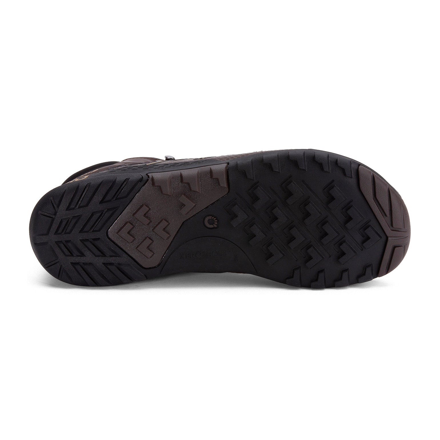 Barfußschuhe Onlineshop: Xero Shoes Xcursion Fusion wasserdichte Herren Barfuß-Wanderschuhe in bison, Sohlenansicht