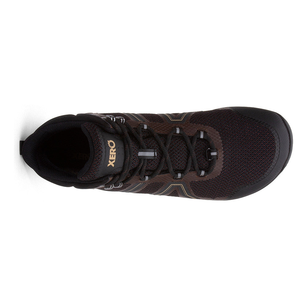 Barfußschuhe Onlineshop: Xero Shoes Xcursion Fusion wasserdichte Herren Barfuß-Wanderschuhe in bison, Draufsicht