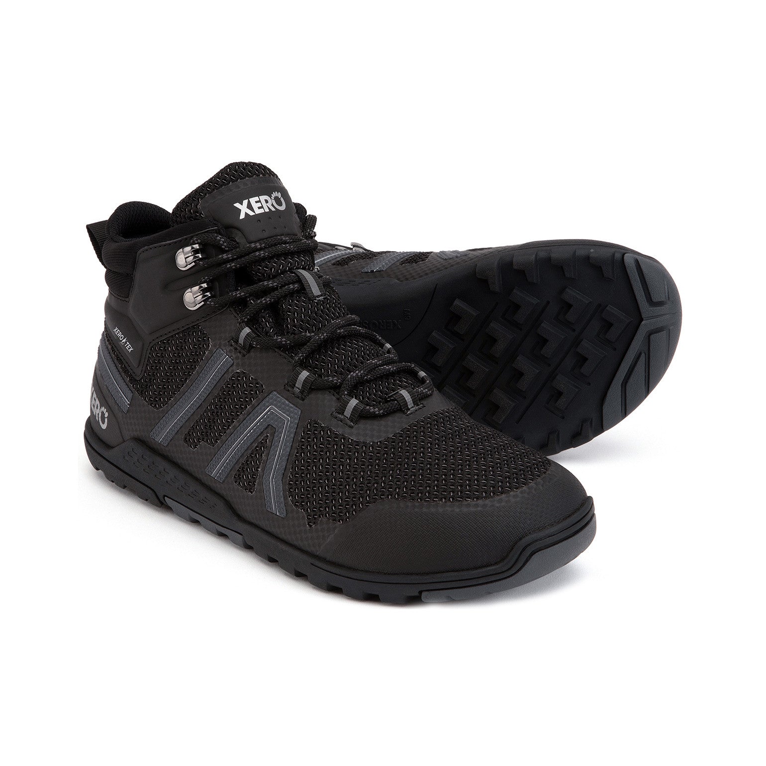 Barfußschuhe Onlineshop: Xero Shoes Xcursion Fusion wasserdichte Barfuß-Wanderschuhe für Herren in schwarz titanium