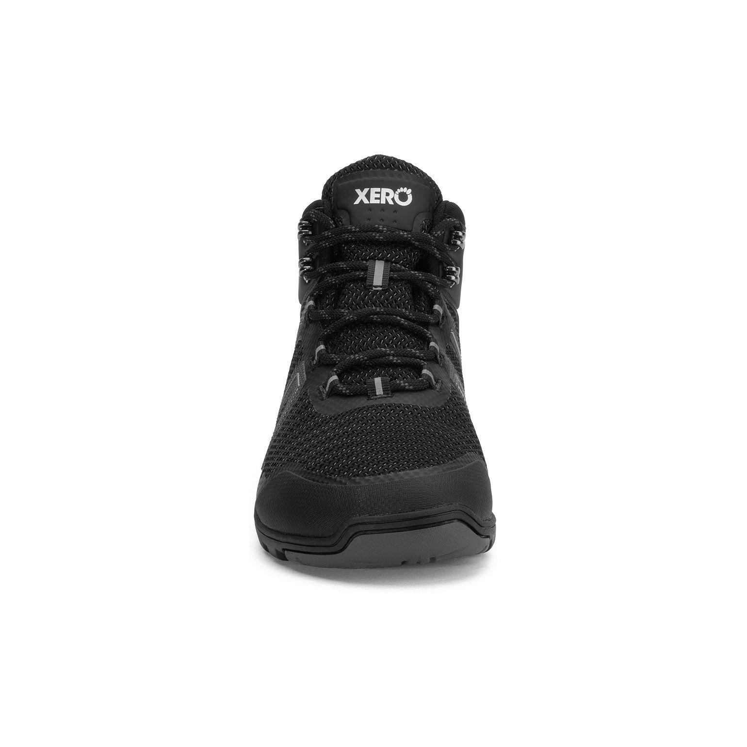 Barfußschuhe Onlineshop: Xero Shoes Xcursion Fusion wasserdichte Herren Barfuß-Wanderschuhe in schwarz titanium, Vorderansicht