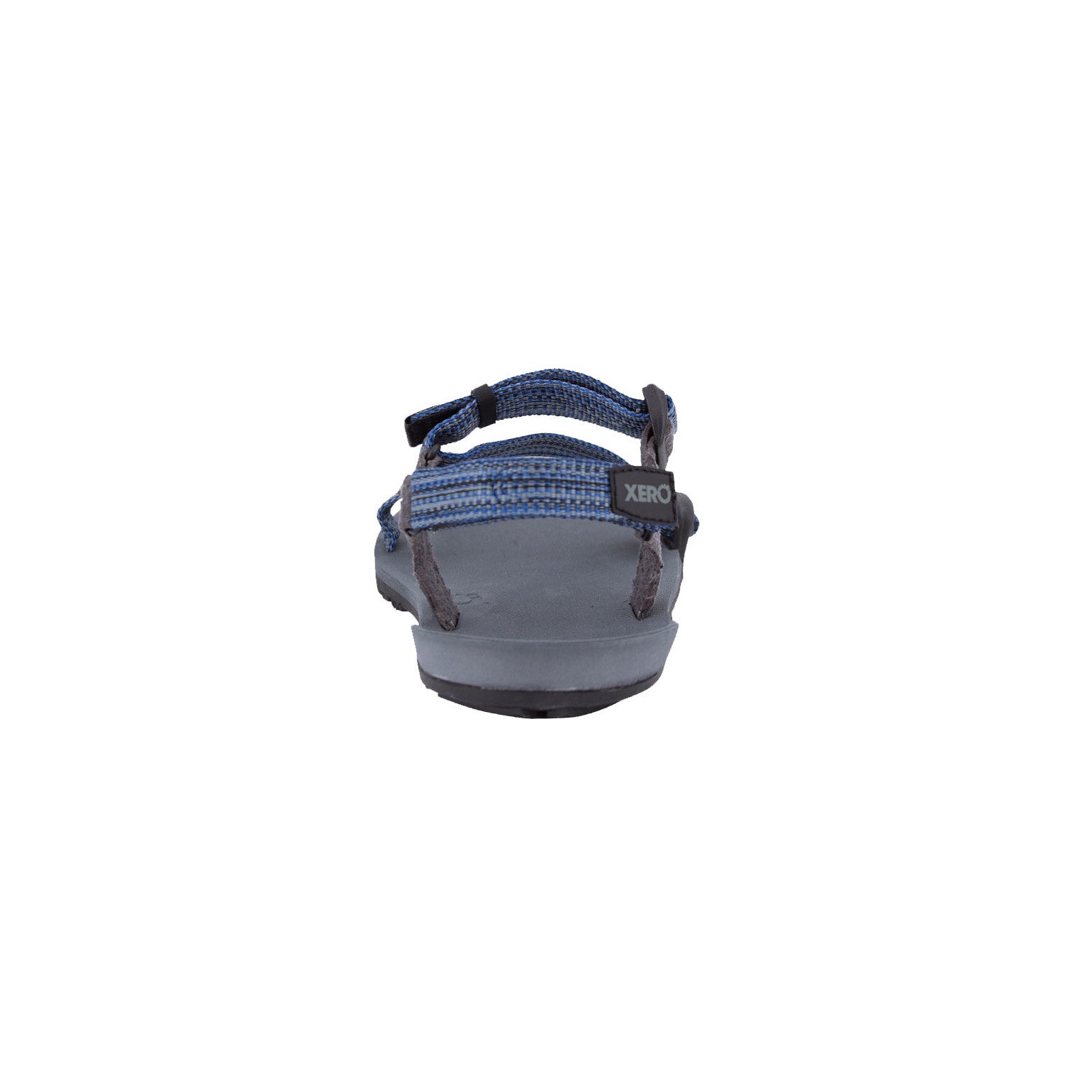 Xero Shoes Z-Trail Kids Multi Blue Barfußschuhe Sandalen für Kinder, Rückansicht im Onlineshop für Barfußschuhe