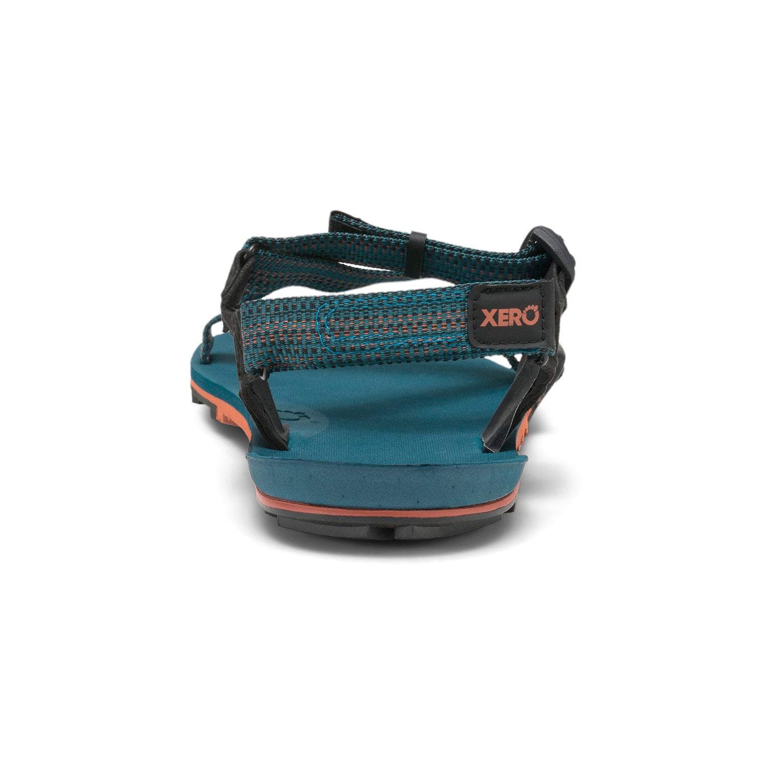Xero Shoes Z Trail EV Barfußsandalen für Herren in deep lagoon von hinten im Onlineshop für Barfußschuhe