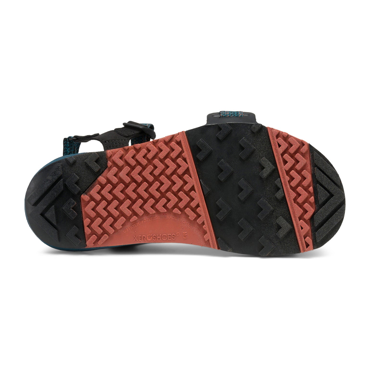 Xero Shoes Z Trail EV Barfußsandalen für Herren in deep lagoon, Sohlenansicht im Onlineshop für Barfußschuhe