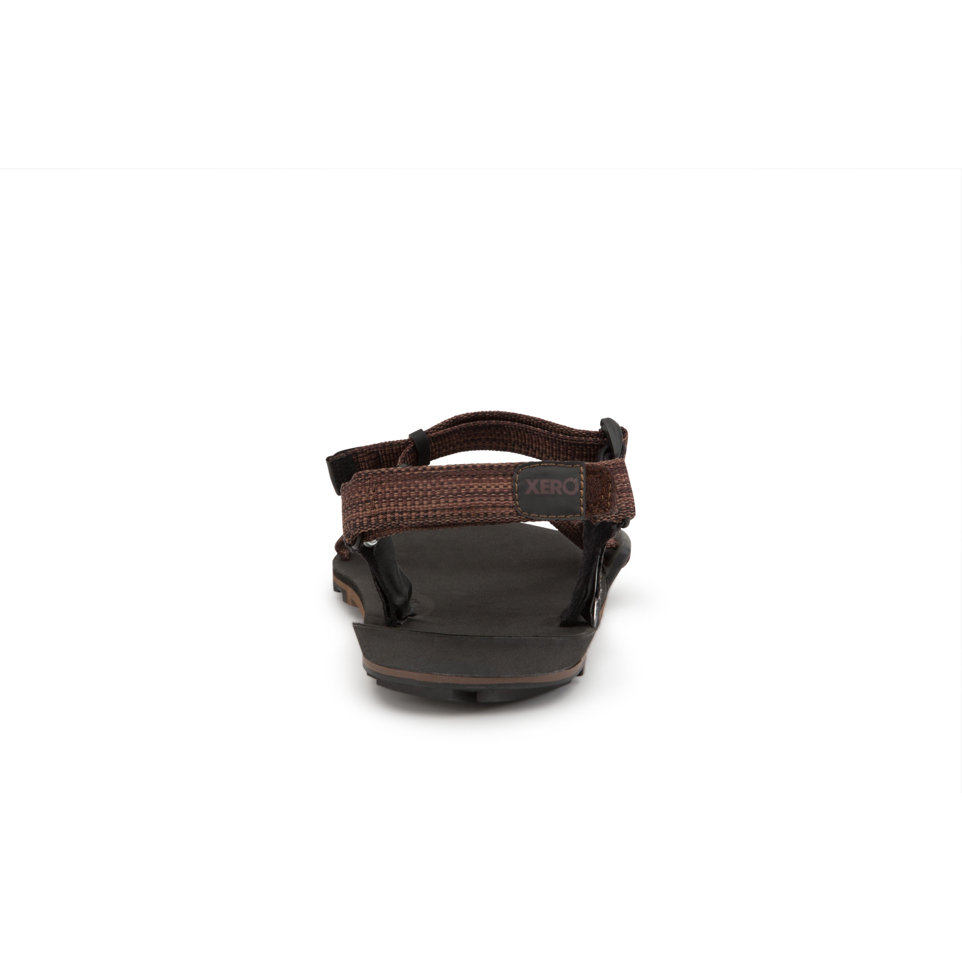 Xero Shoes Z Trail EV Barfußsandalen Herren Multi Brown, Rückansicht im Onlineshop für Barfußschuhe