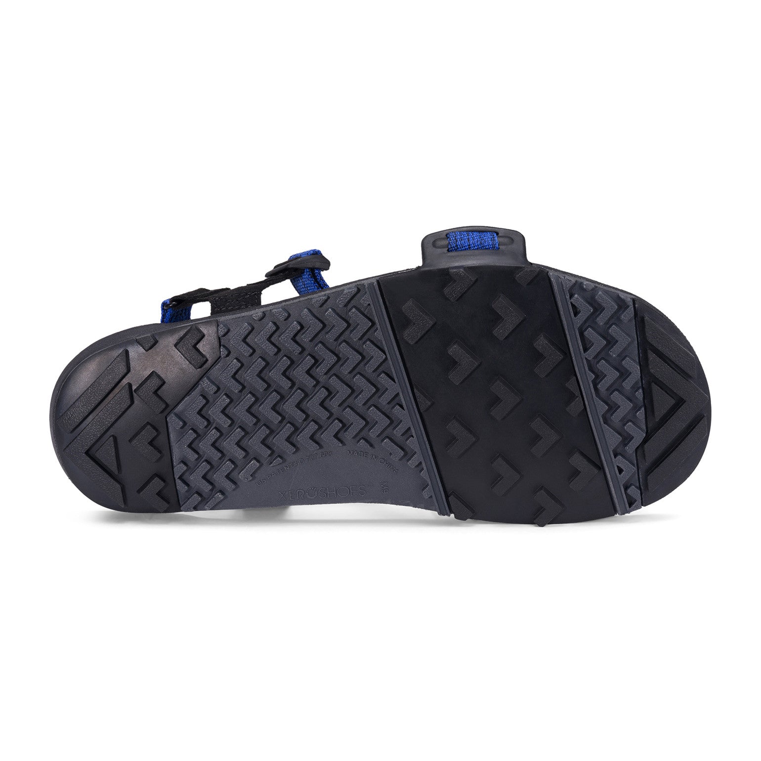 Xero Shoes Z Trail EV Barfußsandalen für Herren in sodalite blue, Sohlenansicht im Onlineshop für Barfußschuhe