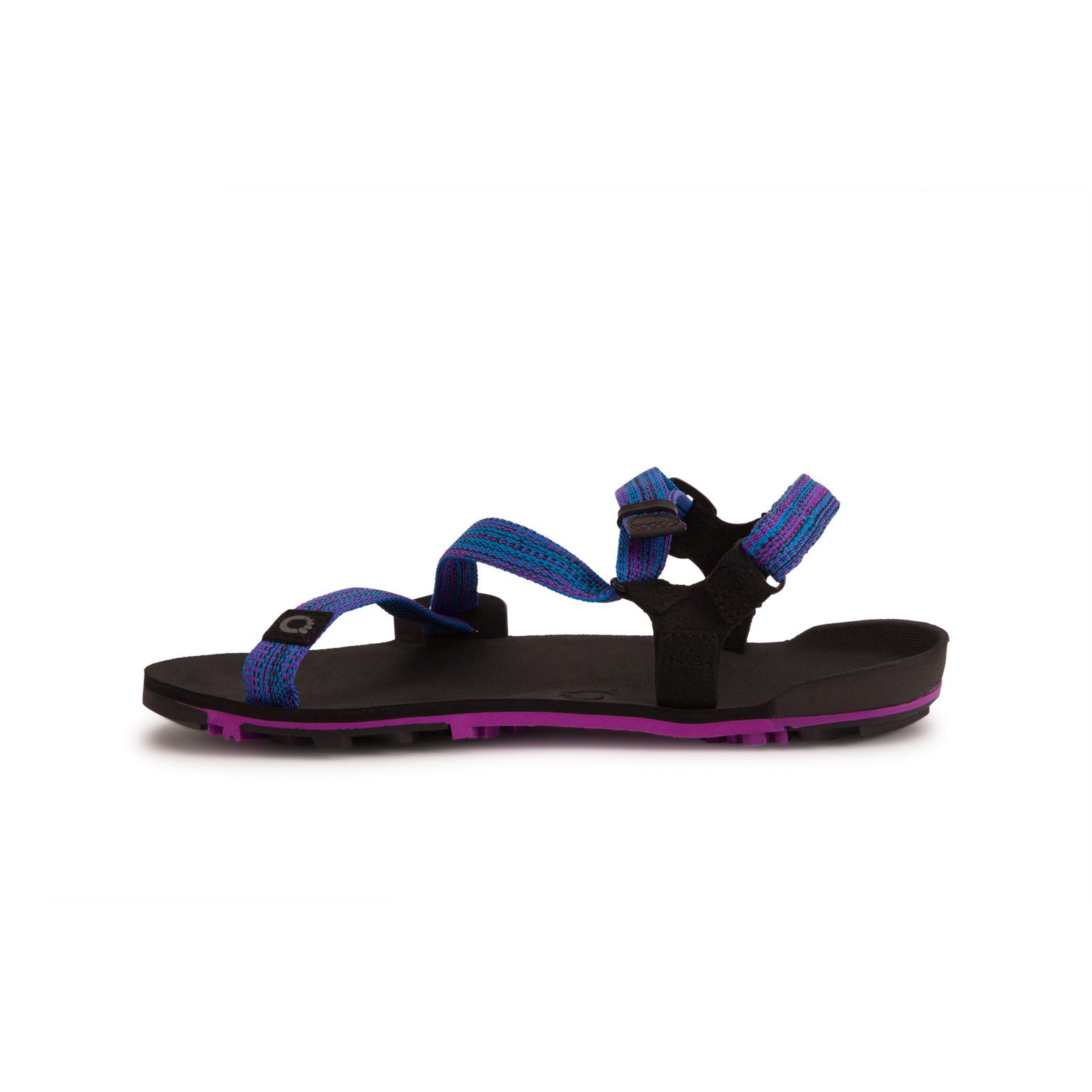 Xero Shoes Z-Trail EV Bright Blue Barfußsandalen für Damen, linke Seitenansicht im Onlineshop für Barfußschuhe