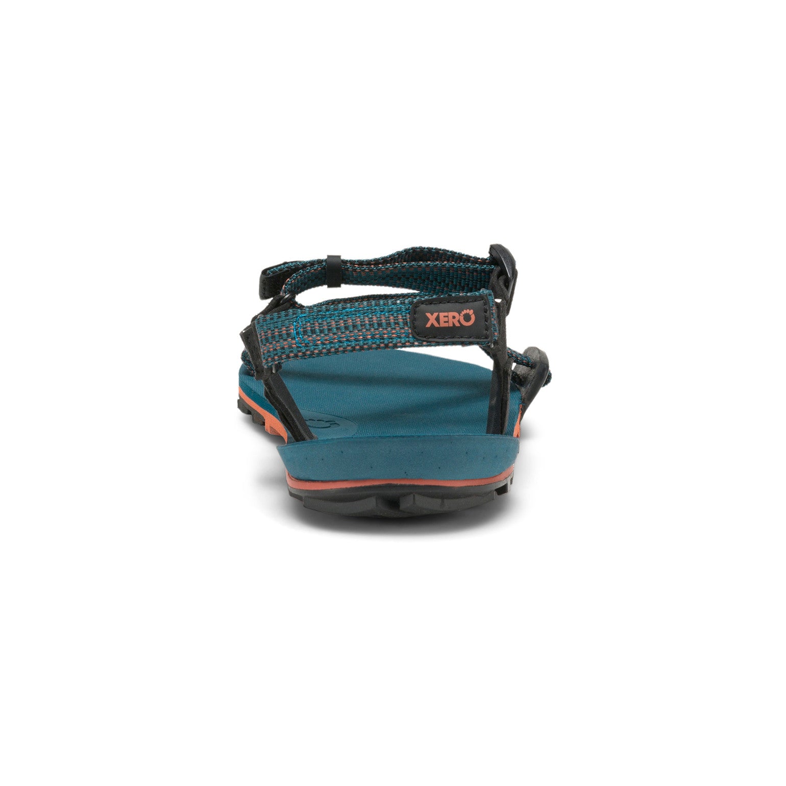 Xero Shoes Z Trail EV Barfußsandalen Damen Deep Lagoon, Rückansicht im Onlineshop für Barfußschuhe