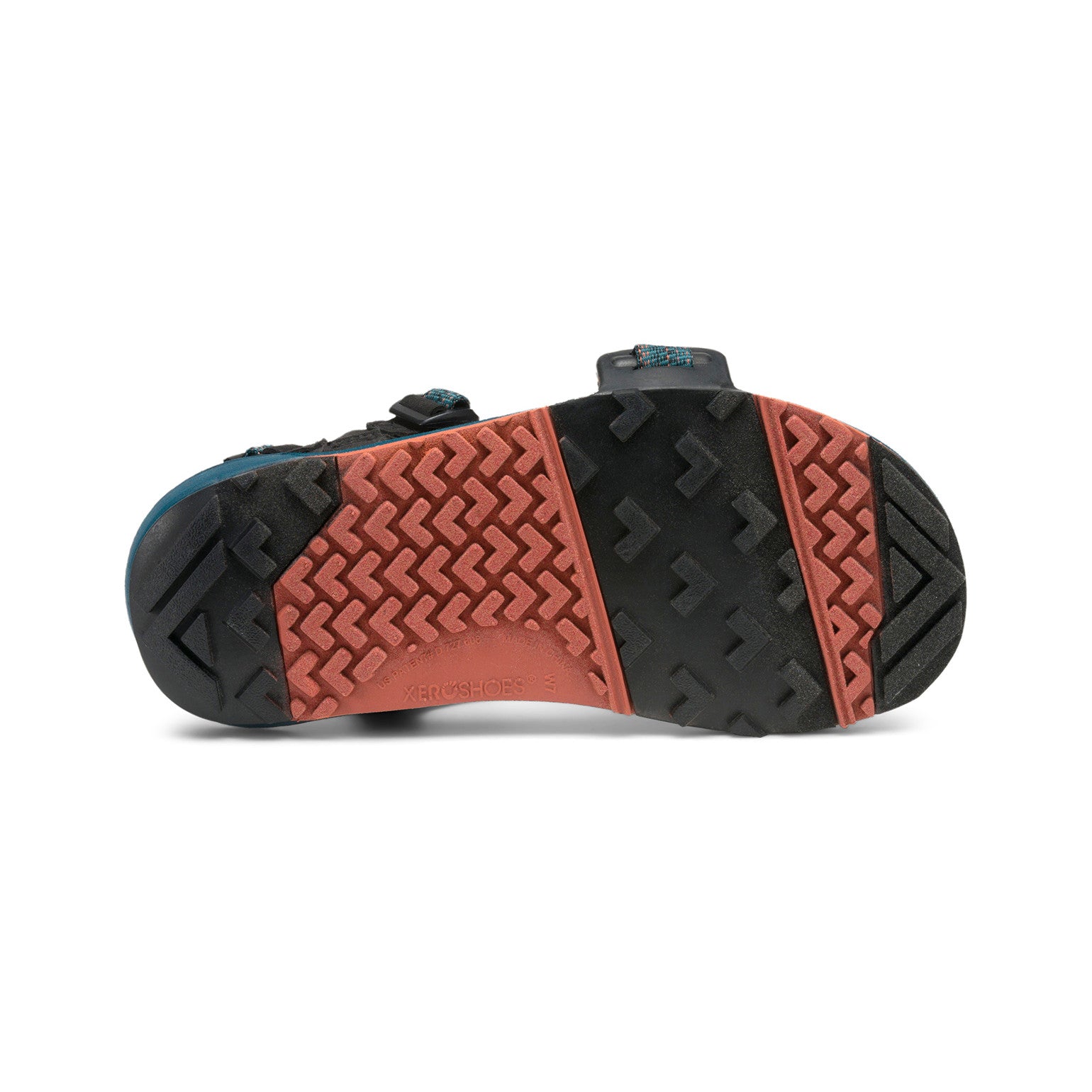 Xero Shoes Z Trail EV Barfußsandalen Damen Deep Lagoon, Sohlenseite im Onlineshop für Barfußschuhe