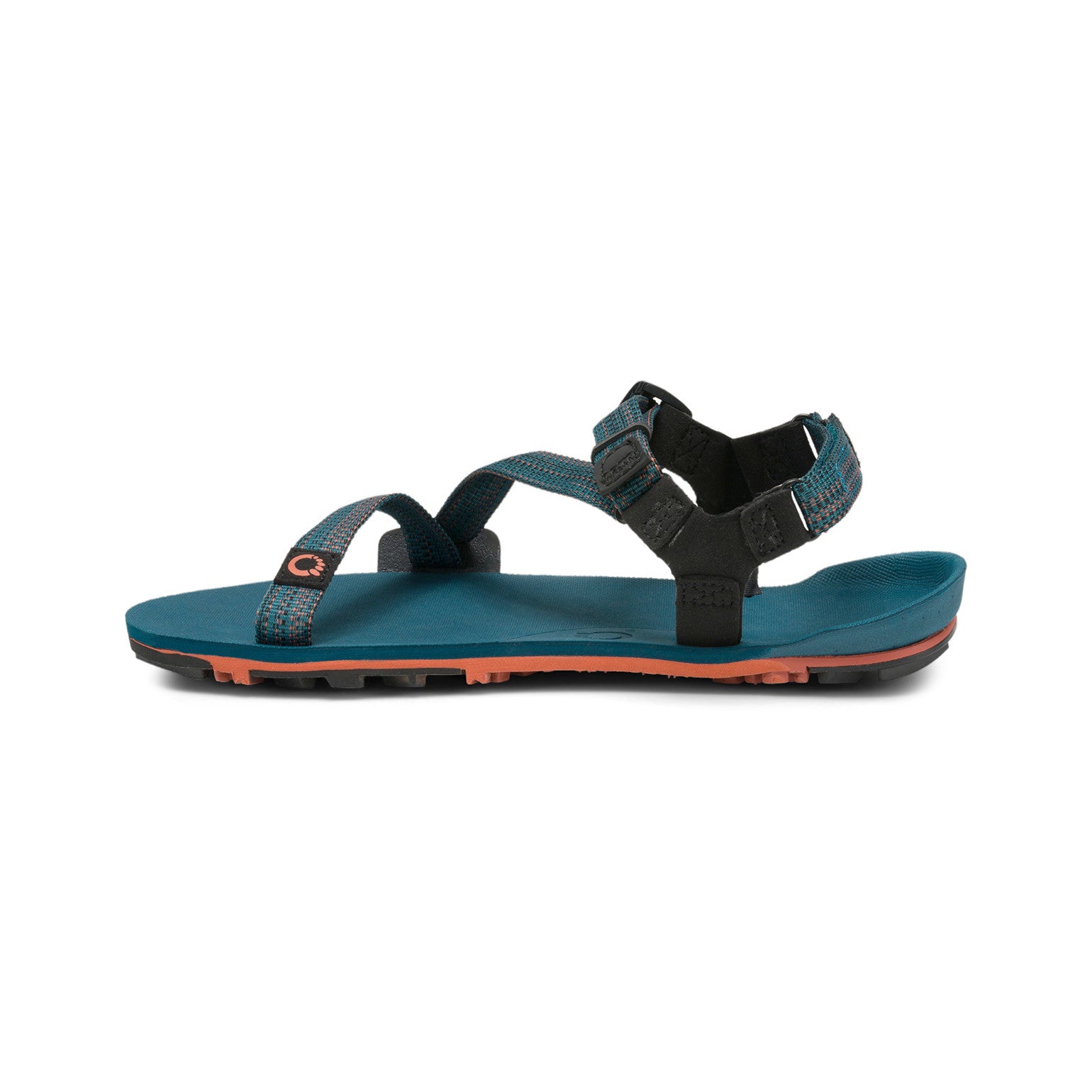 Xero Shoes Z Trail EV Barfußsandalen für Damen in Deep Lagoon, linke Seitenansicht im Onlineshop für Barfußschuhe