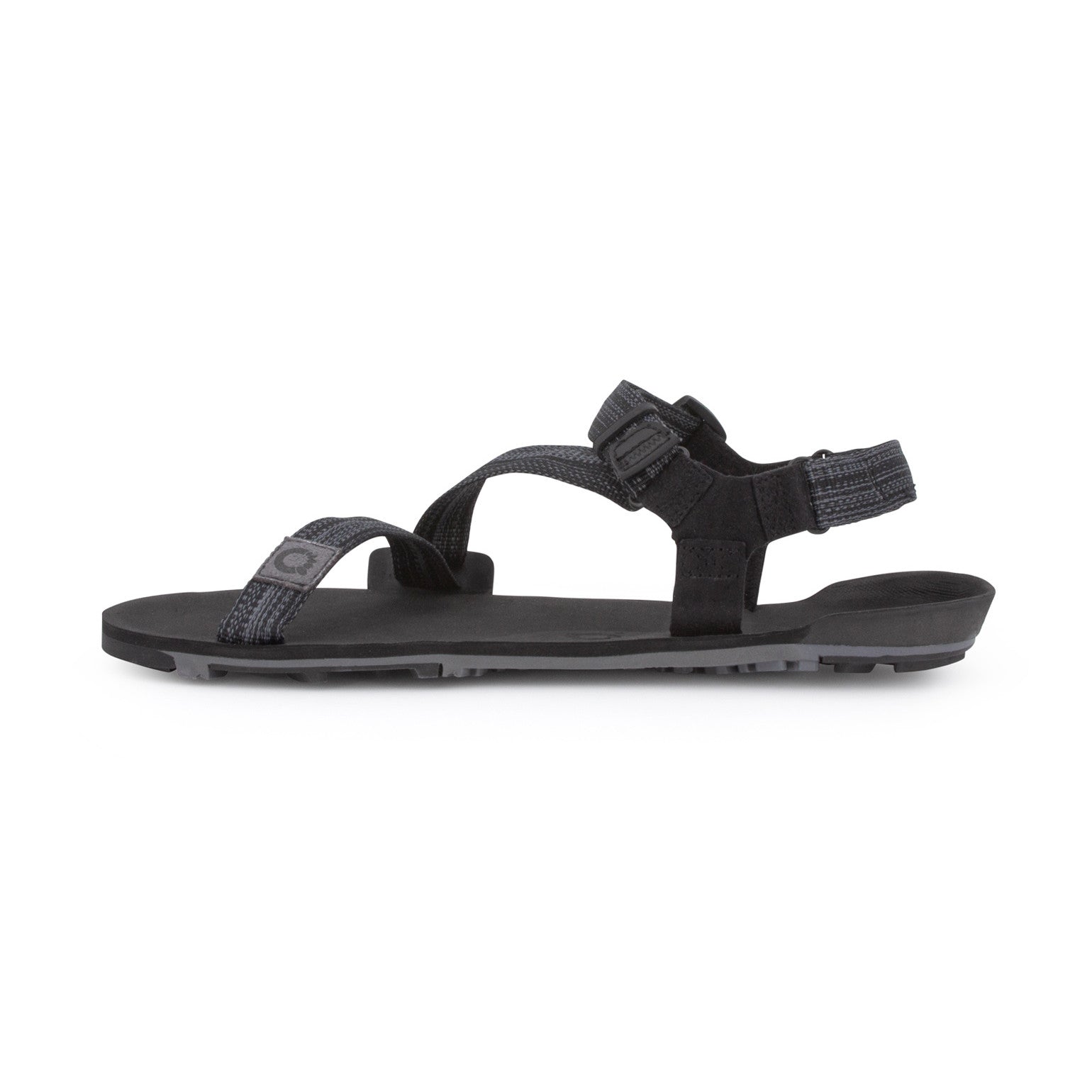 Xero Shoes Z Trail EV Barfußsandalen für Damen in Schwarz-Multi, linke Seitenansicht im Onlineshop für Barfußschuhe