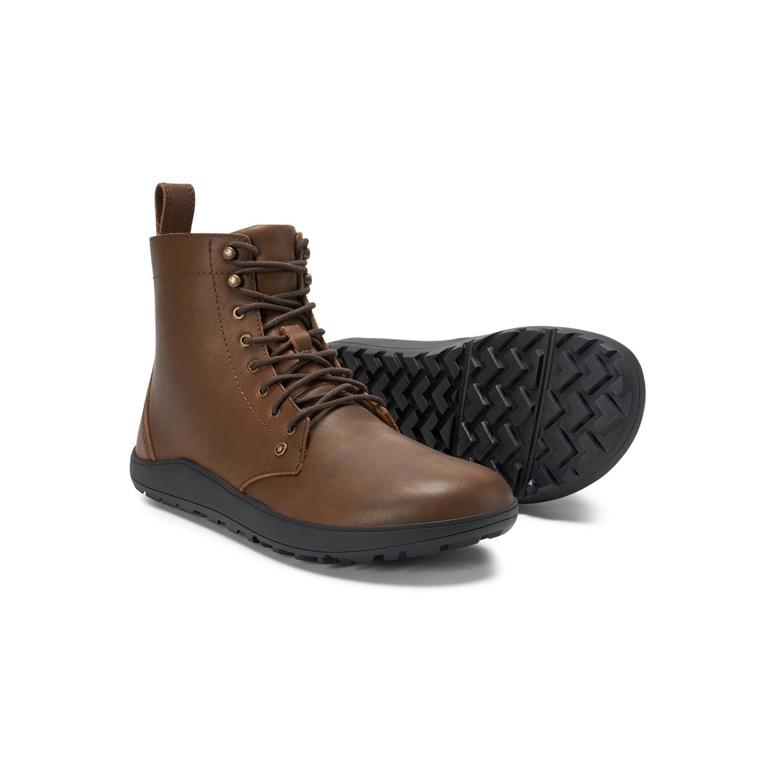 Barfußschuhe Xero Shoes Breckenridge in Braun aus Leder, knöchelhohe Damenstiefel, verfügbar in unserem Onlineshop für Barfußschuhe.
