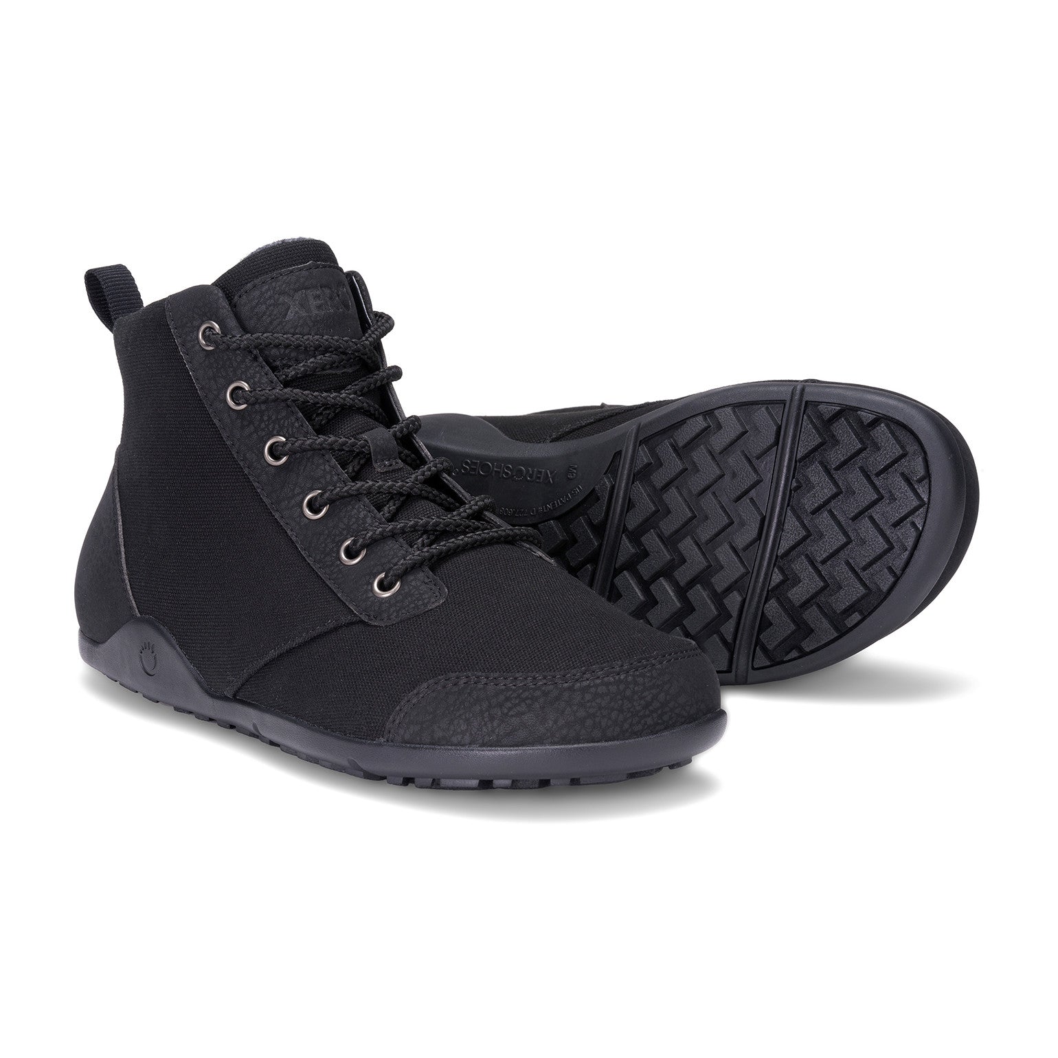 Schwarze Xero Shoes Denver Barfußstiefeletten, flexible und bequeme Herrenschuhe für Alltag und Outdoor, verfügbar in unserem Onlineshop für Barfußschuhe.