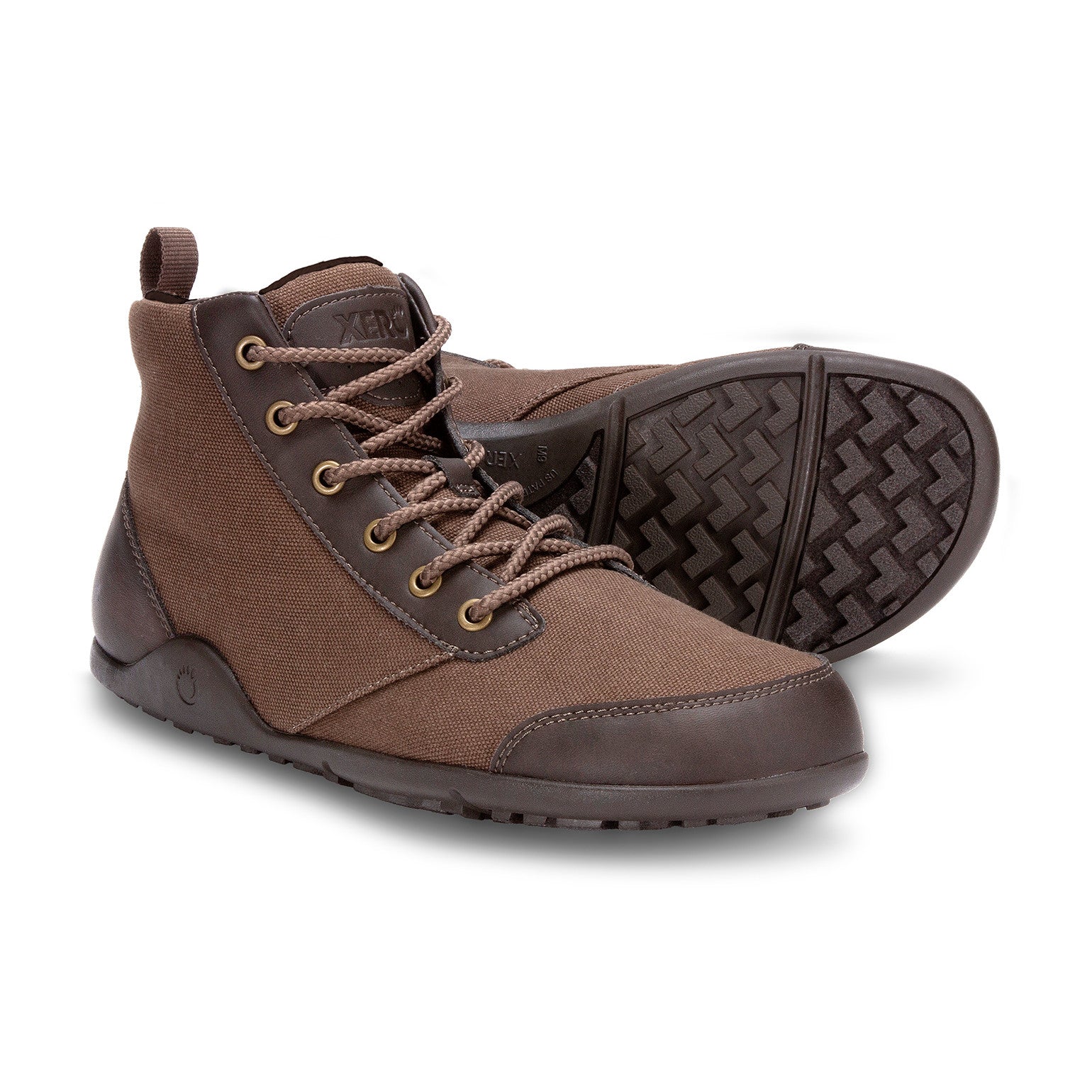 Braune Xero Shoes Denver Barfußstiefeletten, flexible und bequeme Herrenschuhe für Alltag und Outdoor, verfügbar in unserem Onlineshop für Barfußschuhe.