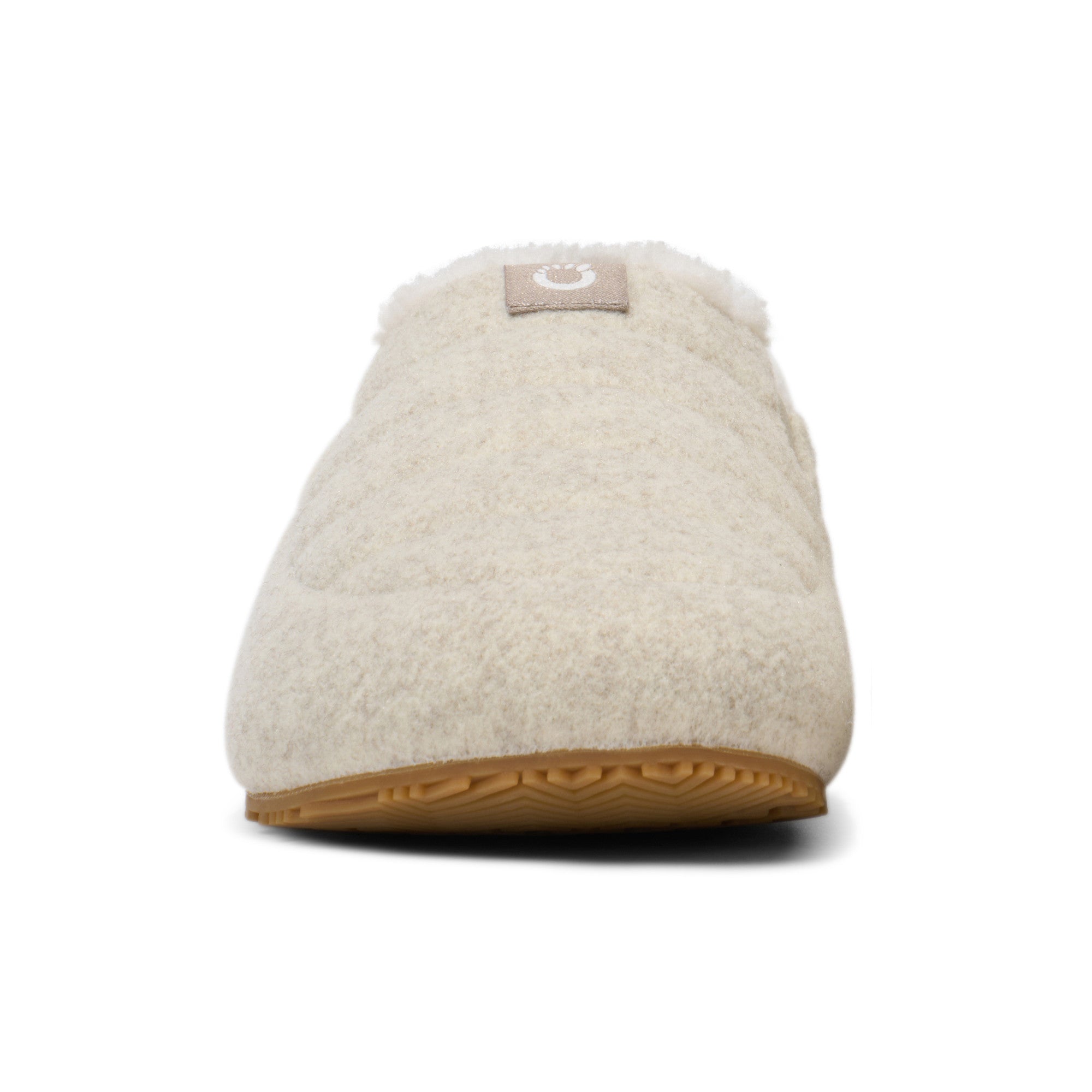 Xero Shoes Pagosa Cozy Damen Hausschuhe in Cream als warme Barfußschuhe im Onlineshop aus der Vorderansicht