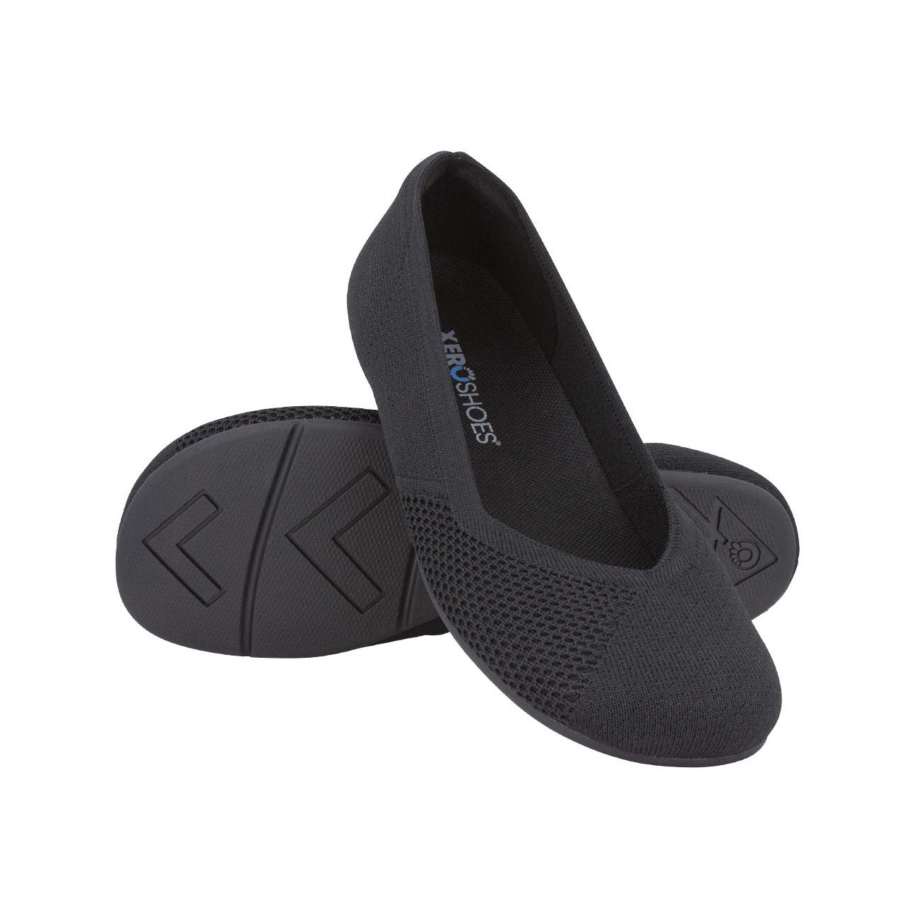 Schwarze Phoenix Knit Damen Ballerinas von Xero Shoes als Barfußschuhe im Onlineshop für Barfußschuhe