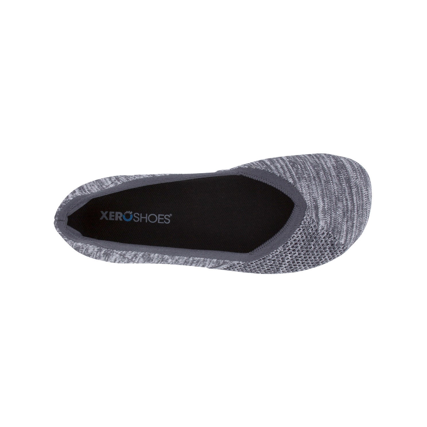 Graue Phoenix Knit Damen Ballerinas von Xero Shoes als Barfußschuhe aus unserem Onlineshop, Ansicht von oben