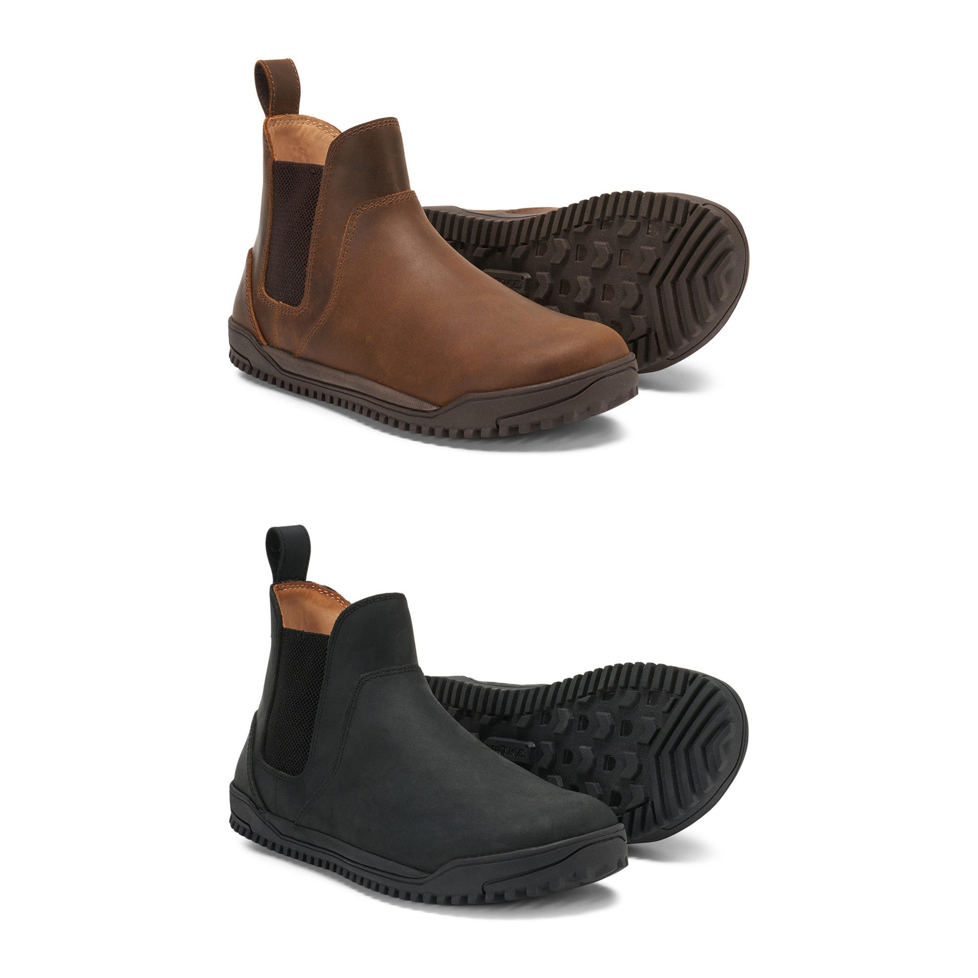 Barfußschuhe Xero Shoes Ridgeway Chelsea Damen-Stiefel aus Leder in verschiedenen Farben, ideal für unseren Onlineshop für Barfußschuhe.