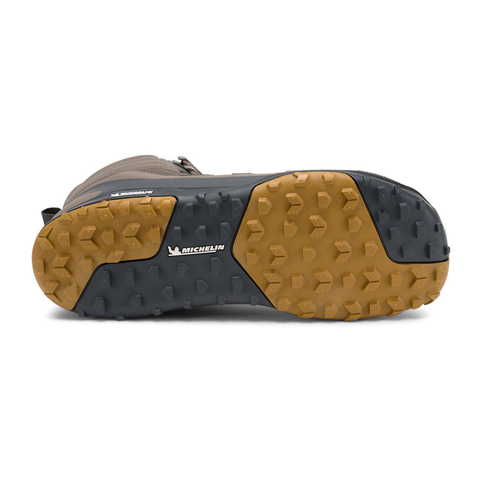 Xero Shoes Scrambler Mid II Morel Barfußschuhe für Herren, Wanderschuhe, Sohlenansicht im Onlineshop für Barfußschuhe