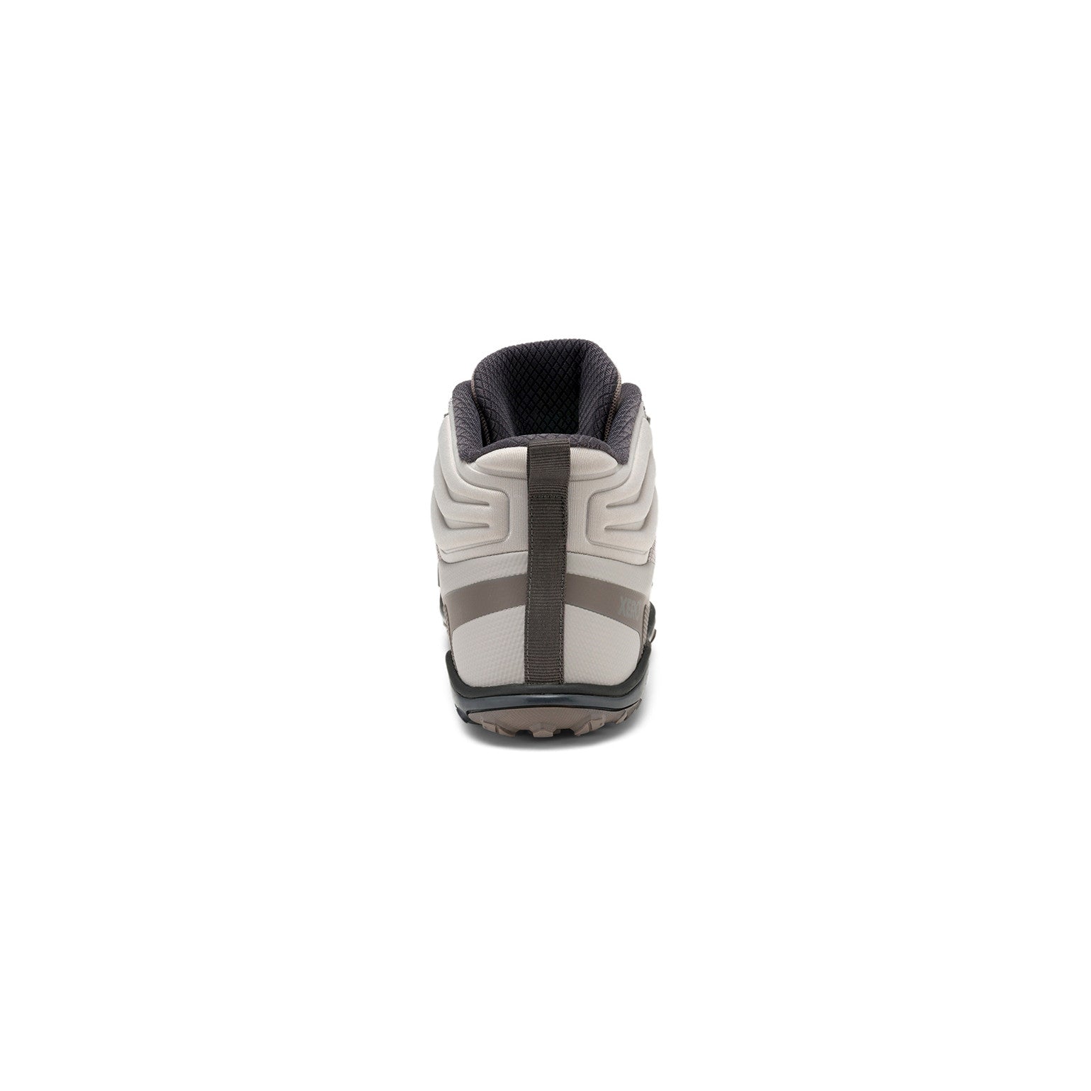 Rückansicht der Xero Shoes Scrambler Mid II Damen Barfußschuhe in Paloma als Wanderschuhe im Onlineshop für Barfußschuhe