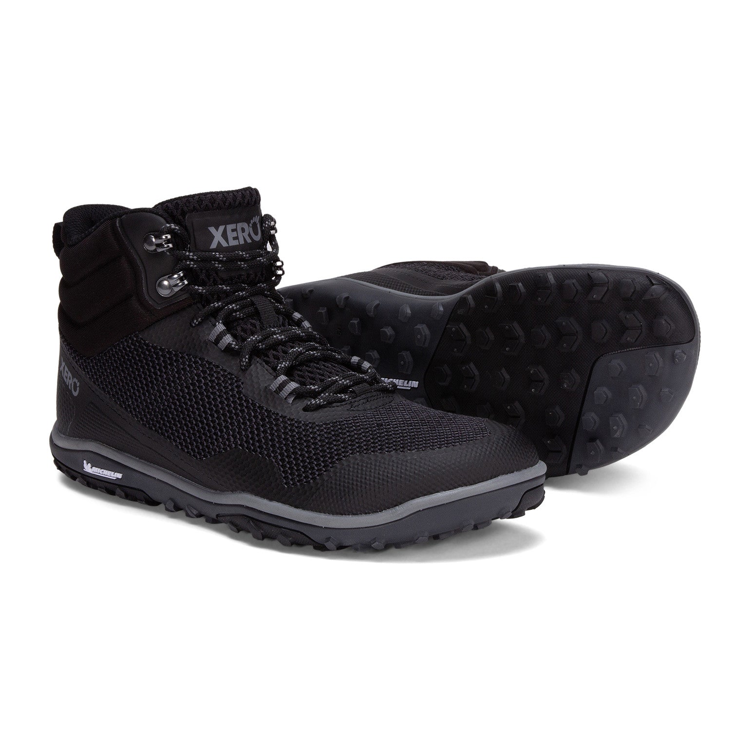 Xero Shoes Scrambler Mid Barfußschuhe, Wanderschuhe für Herren in Schwarz im Onlineshop für Barfußschuhe