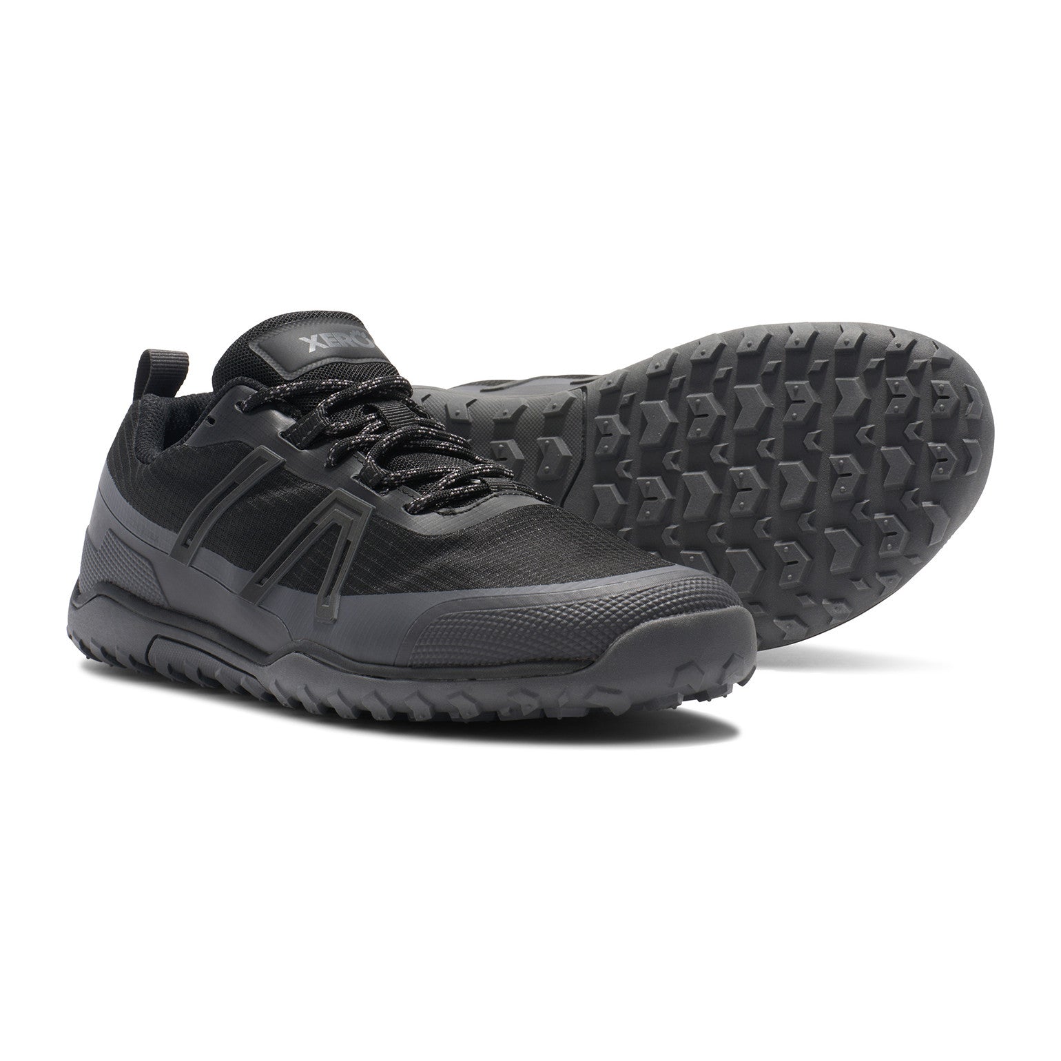 Xero Shoes Scrambler Trail Low WP Barfußschuhe für Herren, wasserdichte Wanderschuhe in Schwarz im Onlineshop