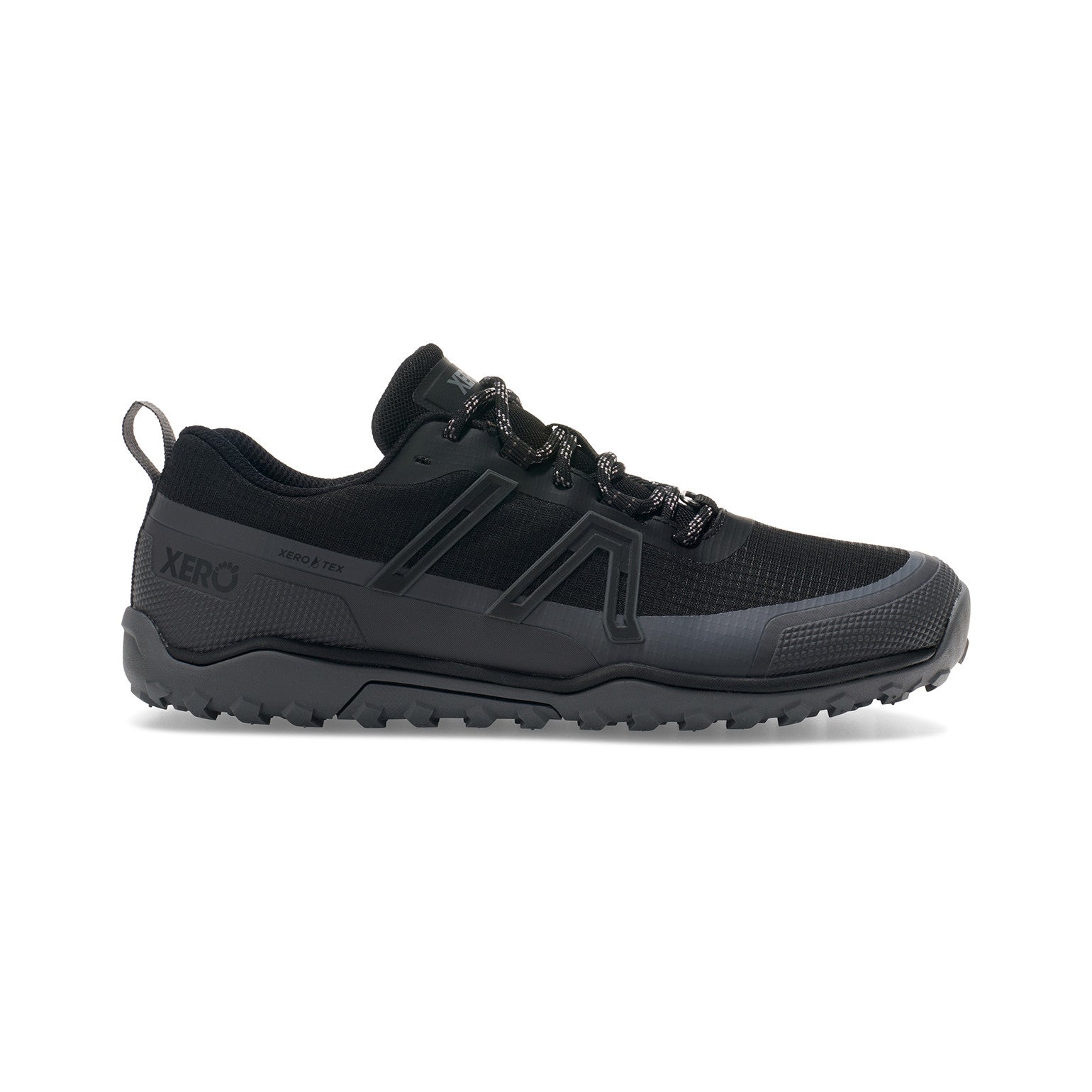 Xero Shoes Scrambler Trail Low WP Barfußschuhe für Damen, wasserdichte Wanderschuhe, rechte Seitenansicht im Onlineshop