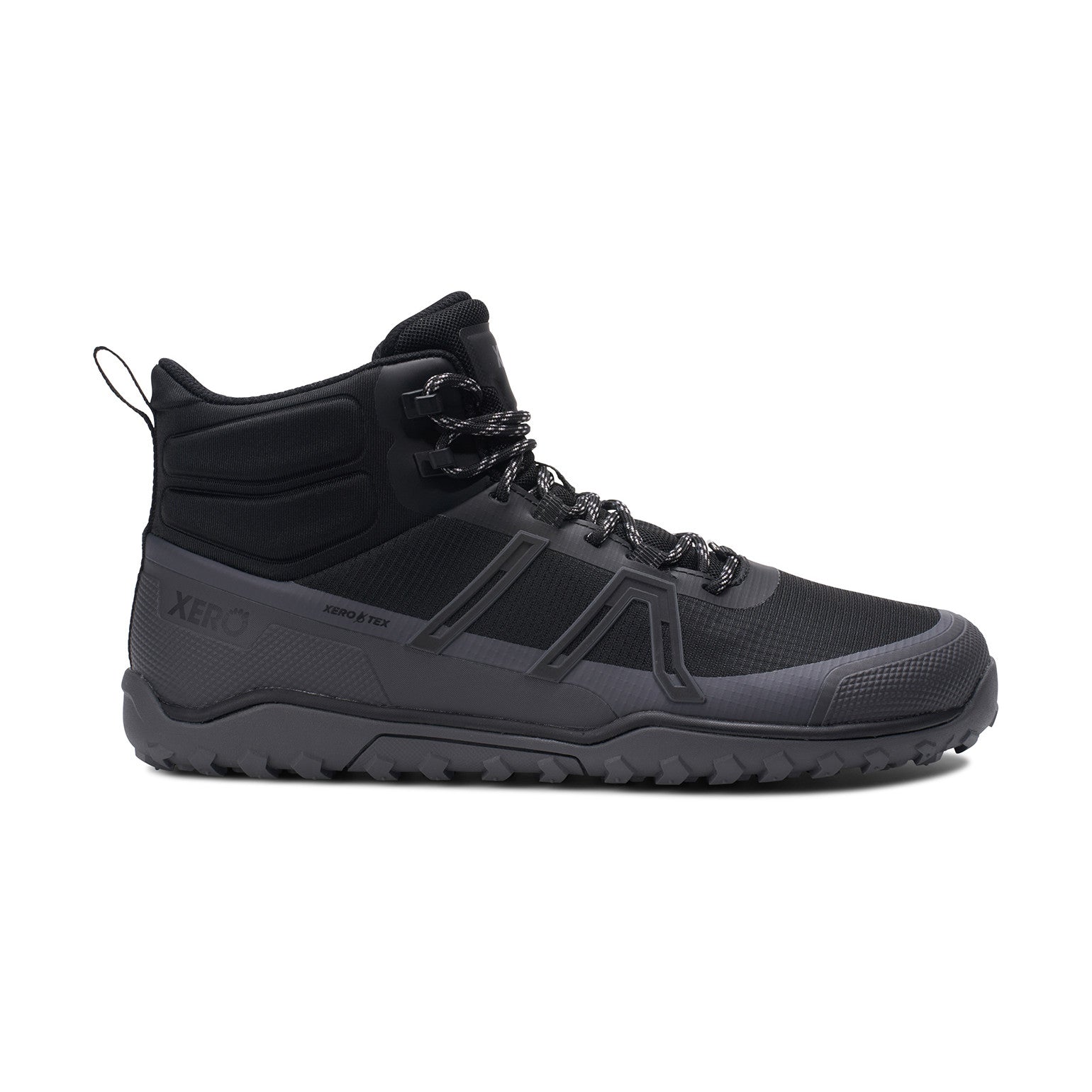 Xero Shoes Scrambler Trail Mid WP Barfußschuhe für Herren, wasserdichte Wanderschuhe, rechte Seitenansicht im Onlineshop