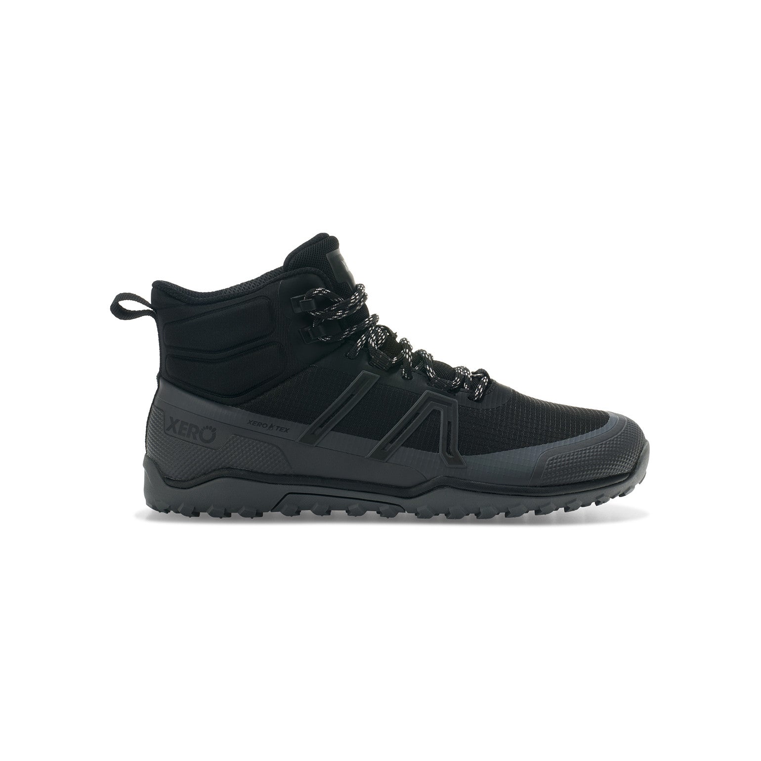 Xero Shoes Scrambler Trail Mid WP Barfußschuhe für Damen, wasserdichte Wanderschuhe, rechte Seitenansicht im Onlineshop