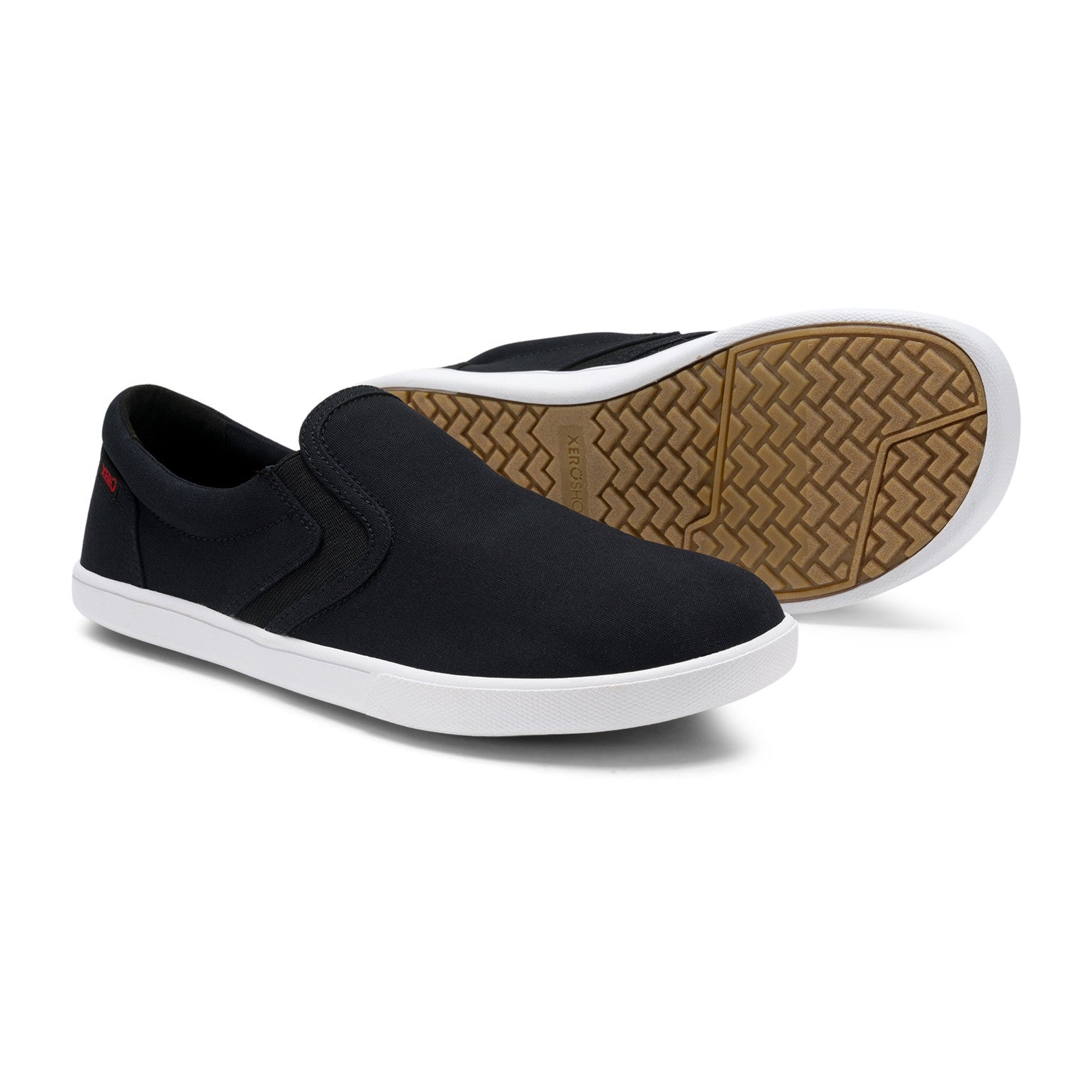 Xero Shoes Dillon Canvas Slip-On Barfußschuhe für Herren in Schwarz, bequem und ideal für den Alltag. Erhältlich in unserem Onlineshop für Barfußschuhe.