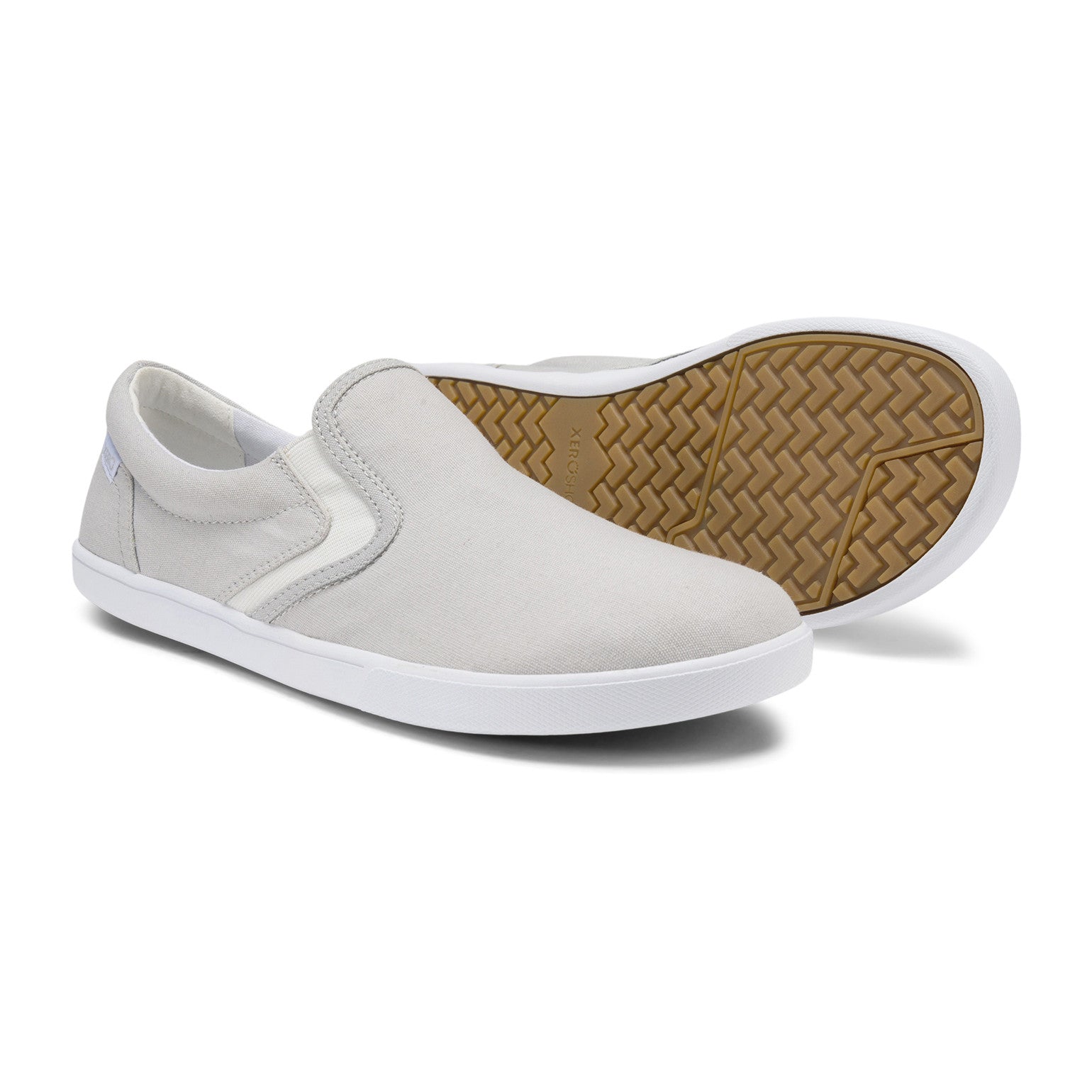 Xero Shoes Dillon Canvas Slip-On Barfußschuhe für Herren in Lunar Rock, bequem und vielseitig für den Alltag. Erhältlich in unserem Onlineshop für Barfußschuhe.