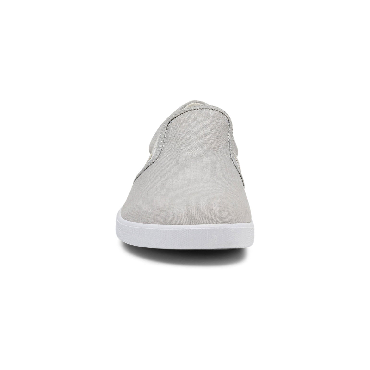 Xero Shoes Dillon Canvas Slip-On Barfußschuhe für Herren in Lunar Rock aus der Vorderansicht, bequem und vielseitig für den Alltag. Erhältlich in unserem Onlineshop für Barfußschuhe.