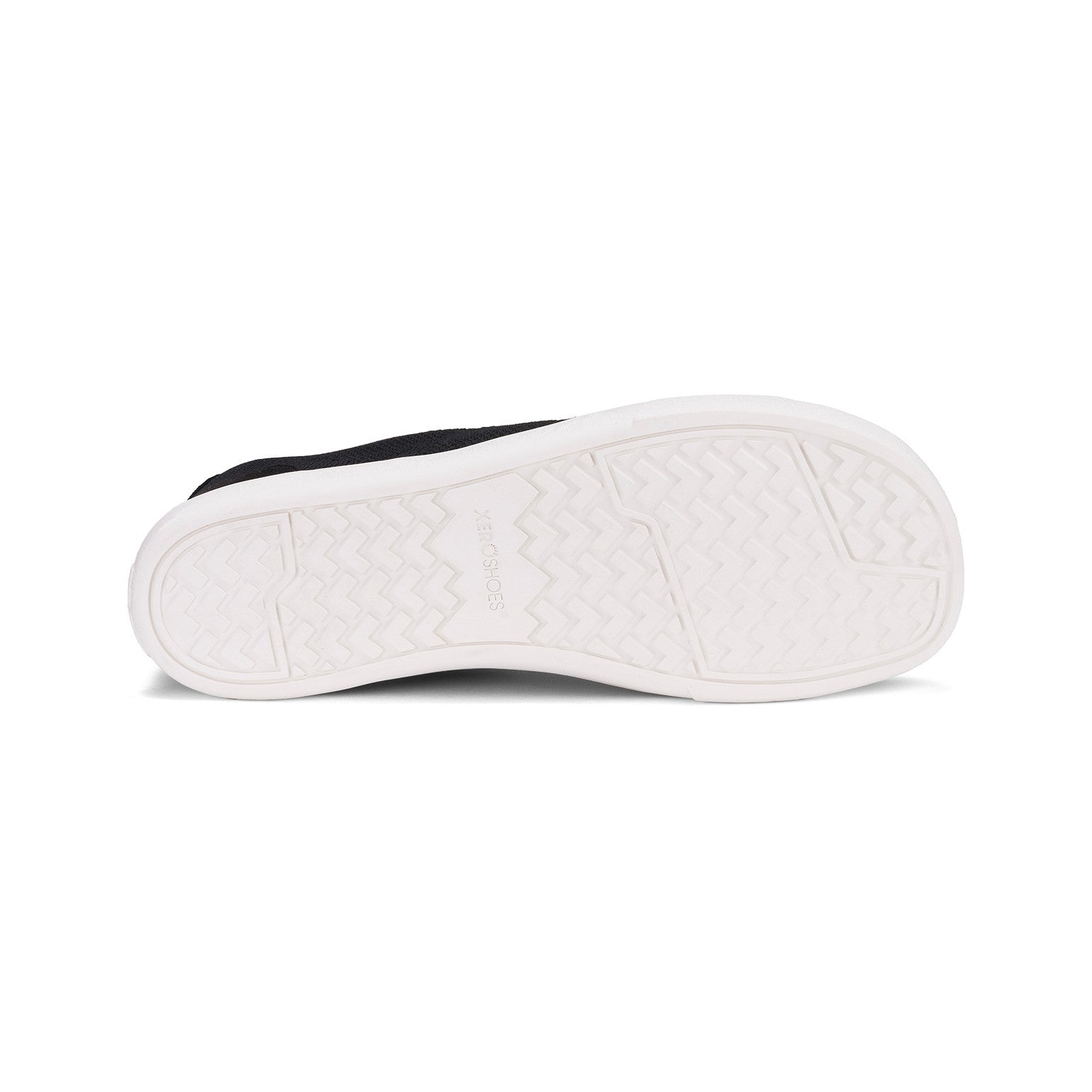 Xero Shoes Dillon Barfußschuhe für Damen in Schwarz aus der Perspektive von unten, bequem und vielseitig für den Alltag. Erhältlich in unserem Onlineshop für Barfußschuhe.
