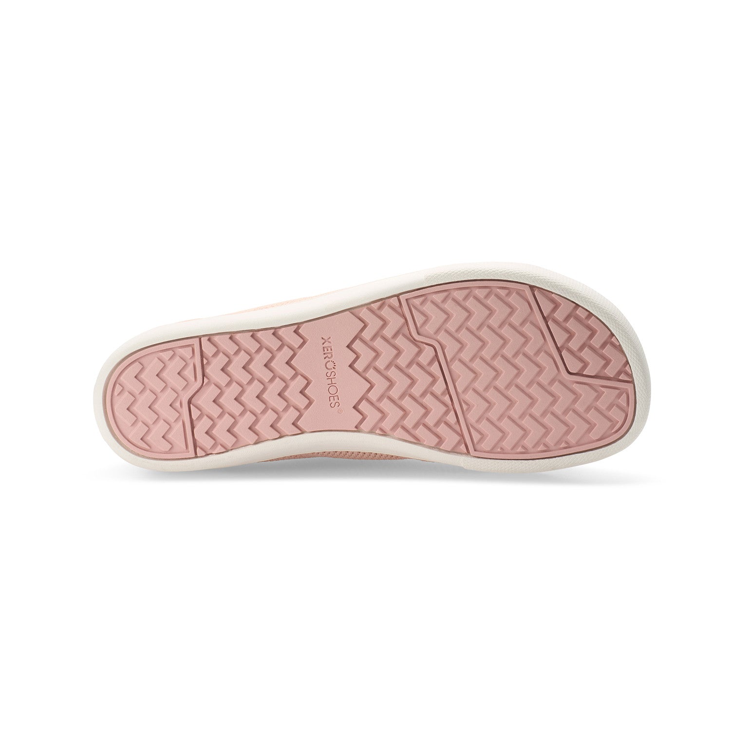 Xero Shoes Dillon Women Pink Sand, Sohlenansicht. Flexible Damen-Sneaker und Barfußschuhe in unserem Onlineshop.