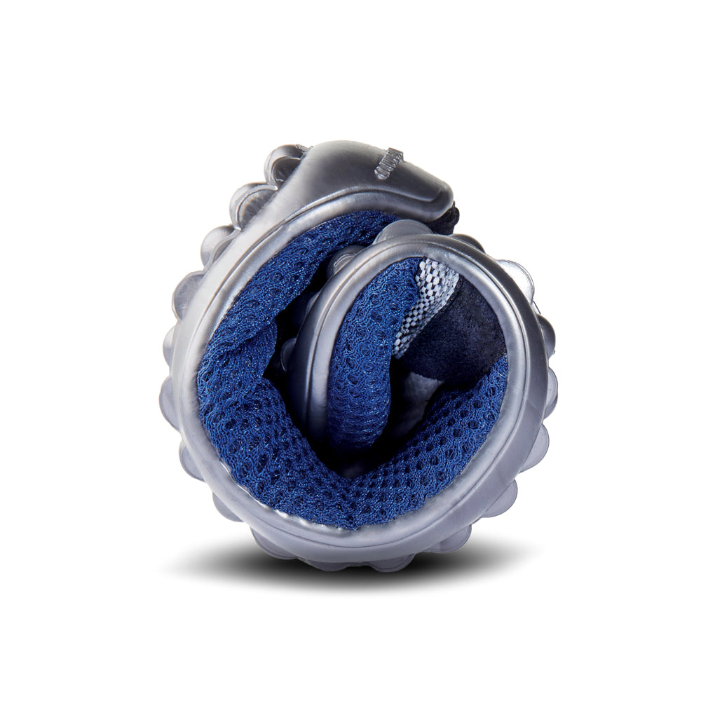 leguanito aktiv blau Leguano Barfußschuhe für Kinder – zusammengerollt, erhältlich im barfusswelten.de Barfußschuhe Onlineshop