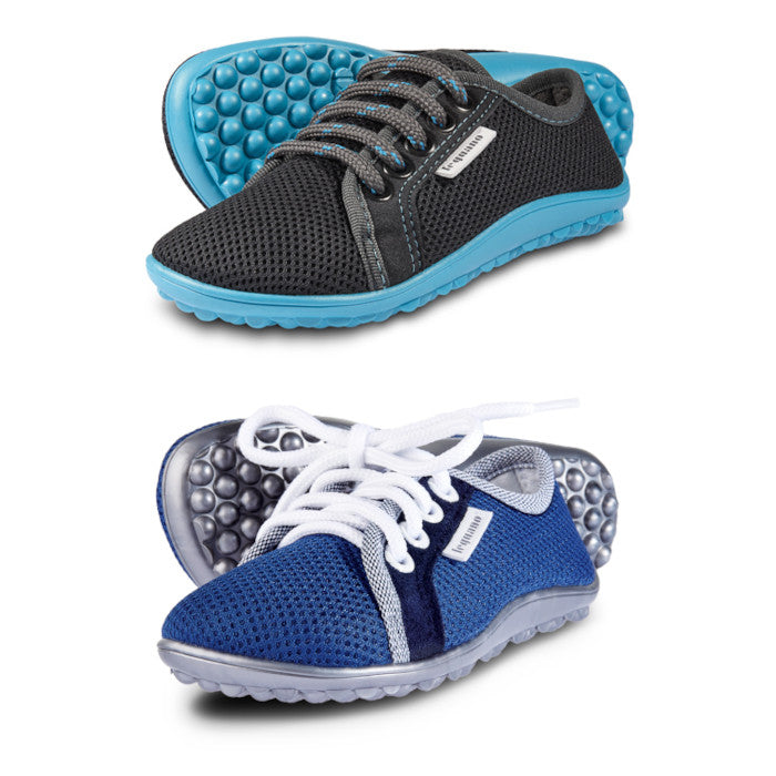 Leguanito Aktiv Barfußschuhe für Kinder von Leguano – Mehrfarbenansicht des Modells, erhältlich im Barfusswelten.de Barfußschuhe Onlineshop