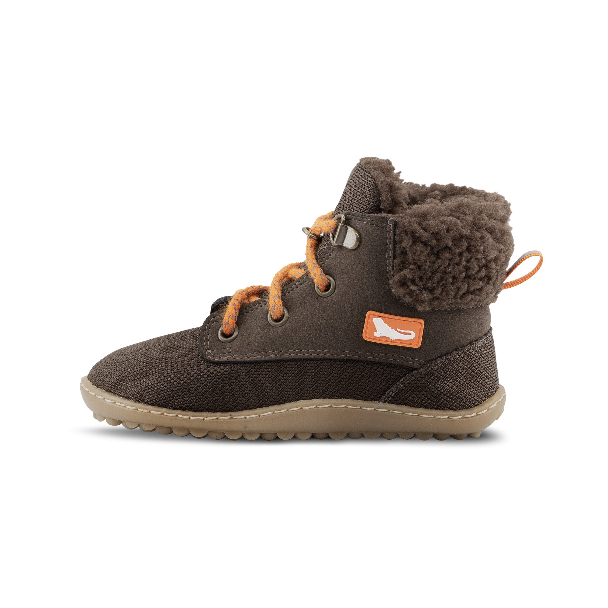 Barfußschuhe Leguanito Nicebare für Kinder, linke Seitenansicht, warm und wasserabweisend, ideal für den Winter im Onlineshop für Barfußschuhe.