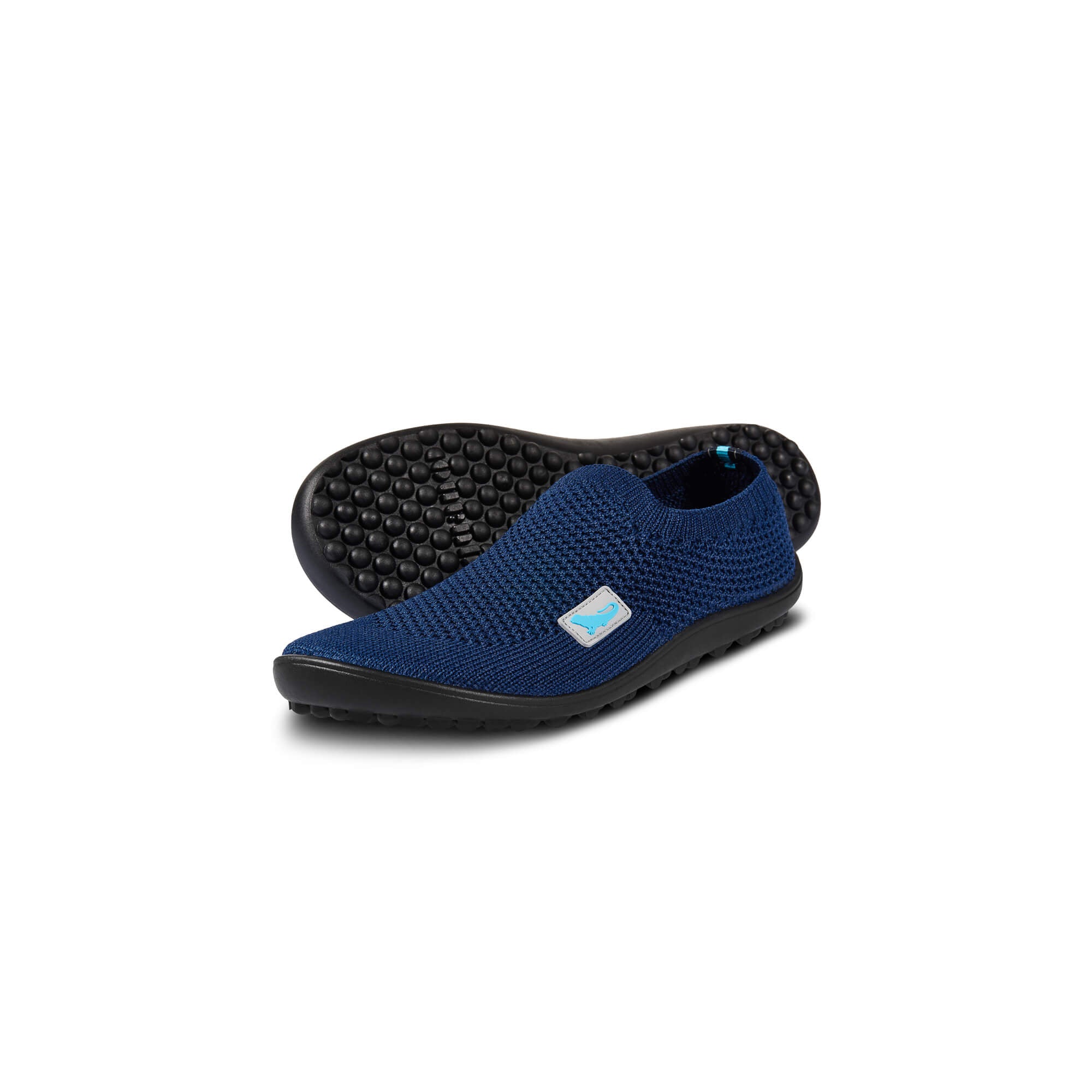 Leguanito Scio Blue (Größe 29 bis 34) Kinder Barfußschuhe Slipper – Produktansicht des leichten und bequemen Slippers, ideal für aktive Kinder, erhältlich im Barfußschuhe Onlineshop Barfusswelten.de.