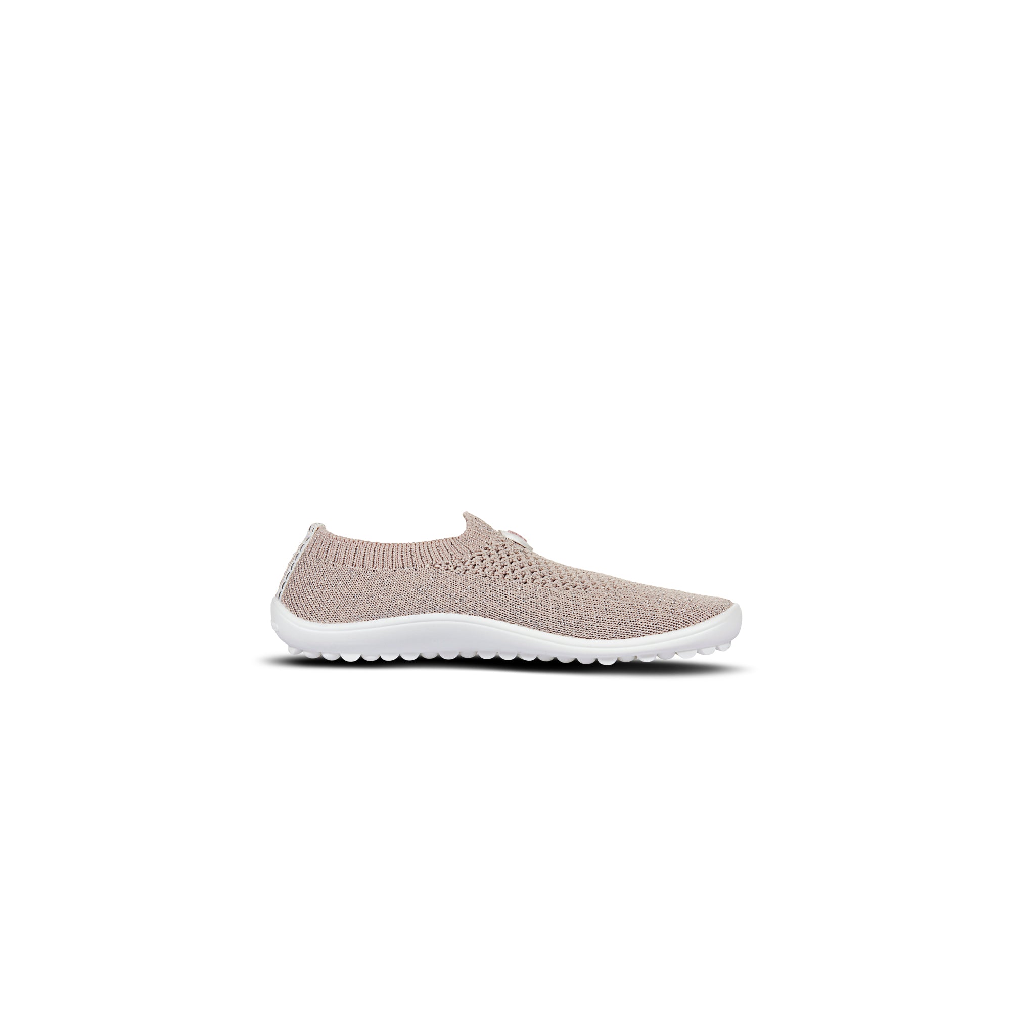 Leguanito Scio Rose 23 bis 28 Kinder Barfußschuhe Slipper Seitenansicht rechts – Bequeme rosa Barfußslipper für Kinder, fördern eine natürliche Fußentwicklung, erhältlich im Onlineshop Barfusswelten.de.