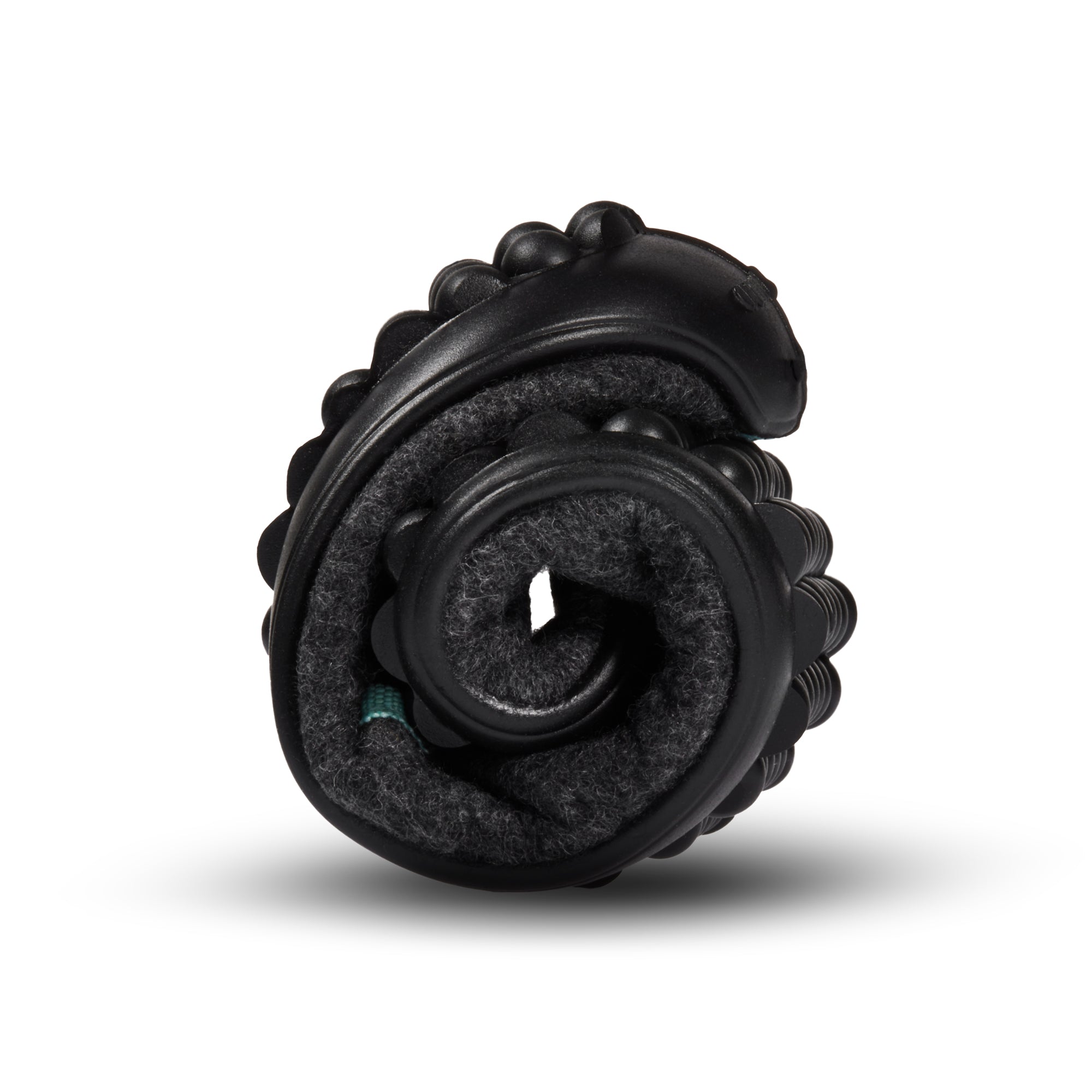 Leguano Acasa mintfarbene Barfußschuhe aus Wolle, Hausschuhe und Hütten Schuhe, in zusammengerollter Form im Onlineshop für Barfußschuhe.