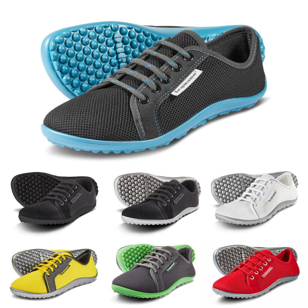 Leguano Aktiv Barfußschuhe, vielseitige Sneaker für Damen und Herren in verschiedenen Farben, Hauptansicht im Onlineshop für Barfußschuhe. Diese Schuhe bieten optimalen Komfort und natürliche Bewegungsfreiheit.