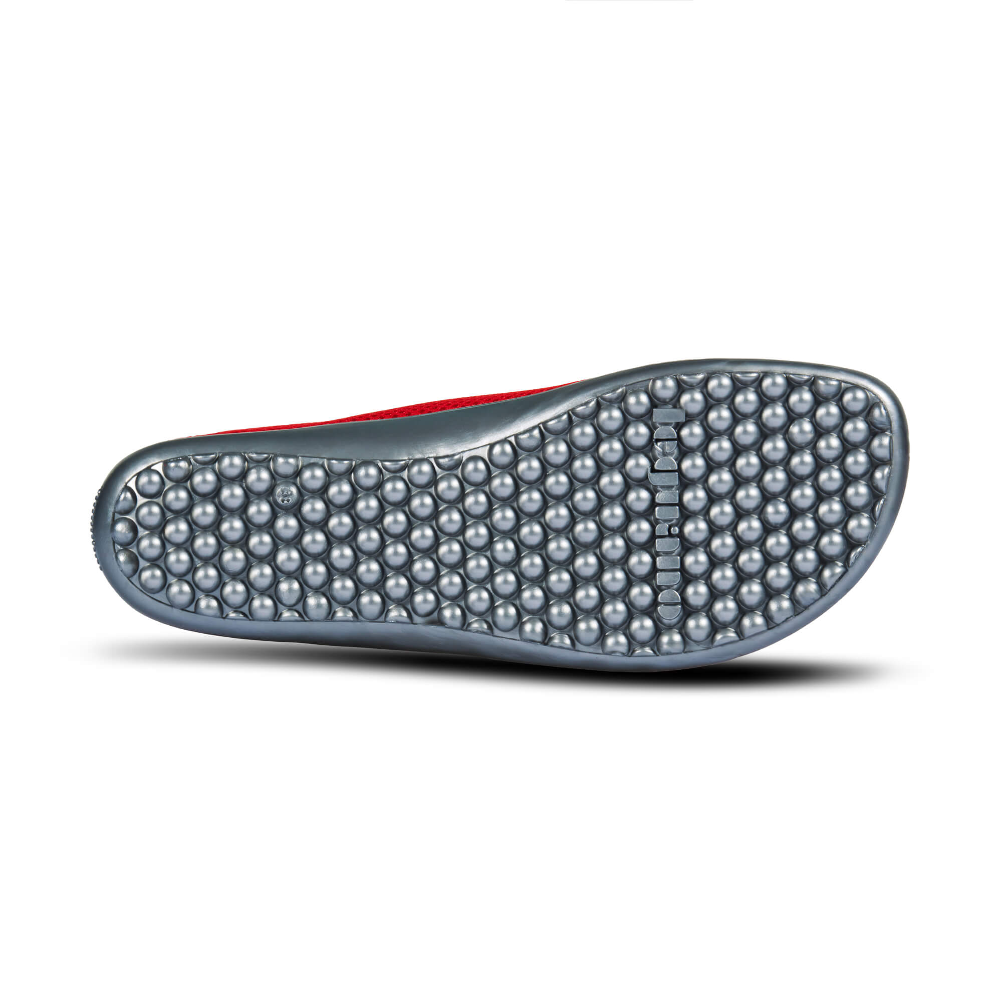 Leguano Aktiv Rot Barfußschuhe Sneaker für Damen und Herren, Ansicht von unten im Onlineshop für Barfußschuhe. Die flexible Sohle sorgt für optimalen Halt und unterstützt die natürliche Fußbewegung für ein komfortables Laufgefühl.