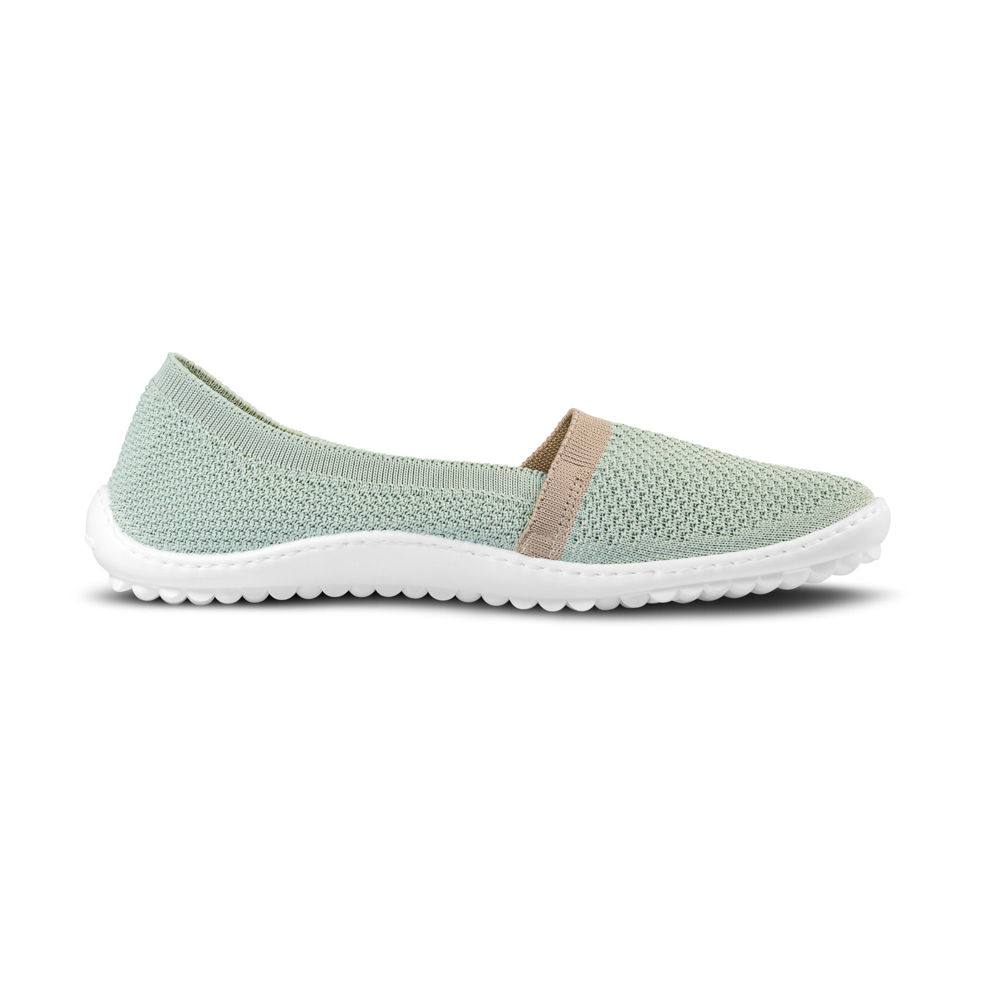 Leguano Flair Pistachio Barfußschuhe, Damen Slipper in Pastellgrün, rechte Seitenansicht im Onlineshop für Barfußschuhe