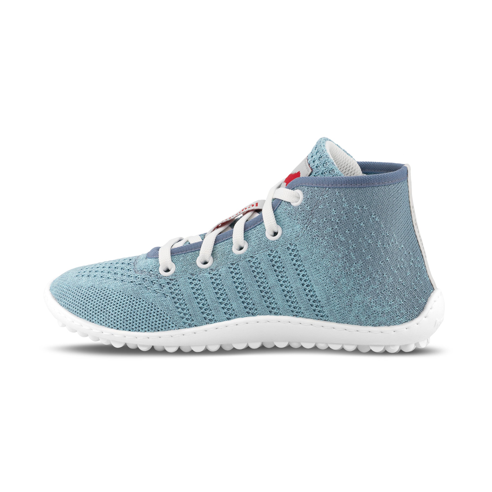 Barfußschuhe Leguano Go Sneaker in Seablue, linke Seitenansicht, stilvoll und bequem im Onlineshop für Barfußschuhe.