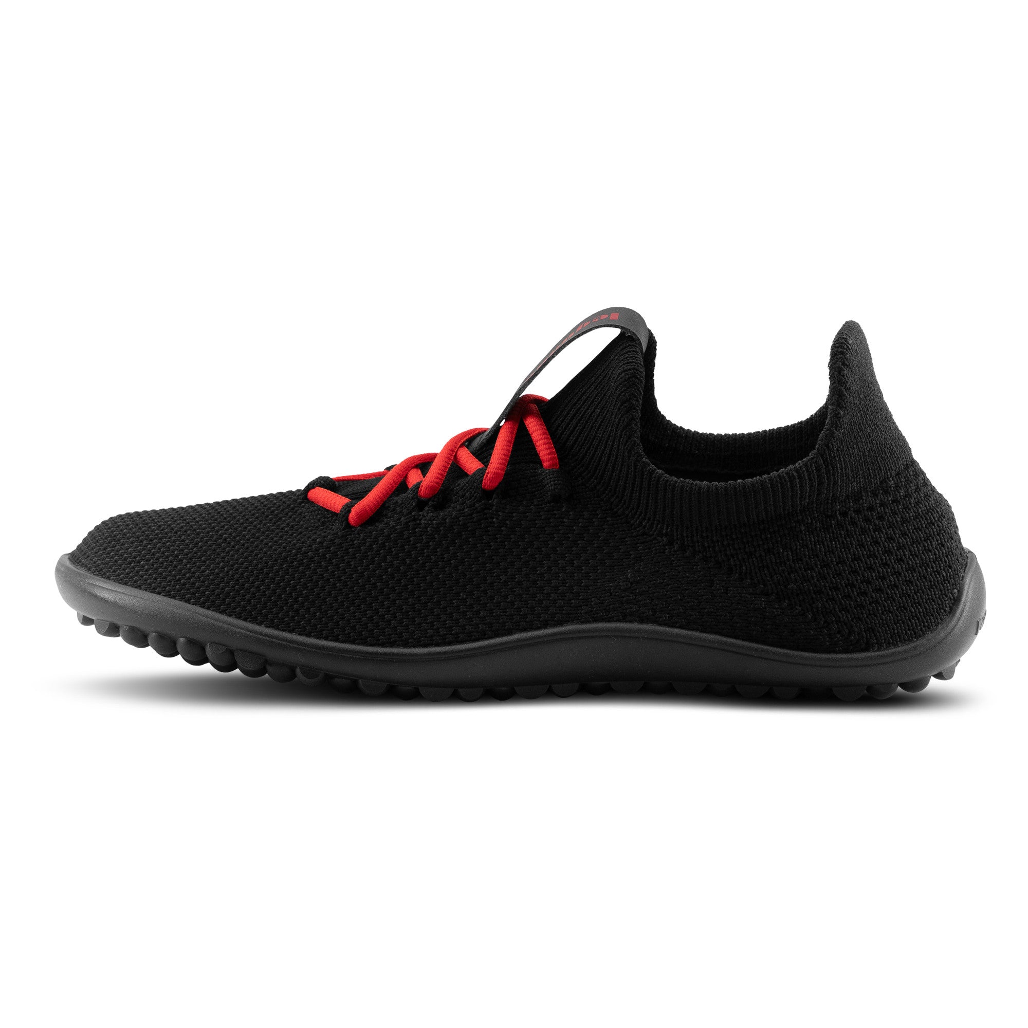 Linke Seitenansicht der Leguano Inspiro Barfußschuhe in lava als Sportschuhe und Sneaker im Onlineshop für Barfußschuhe
