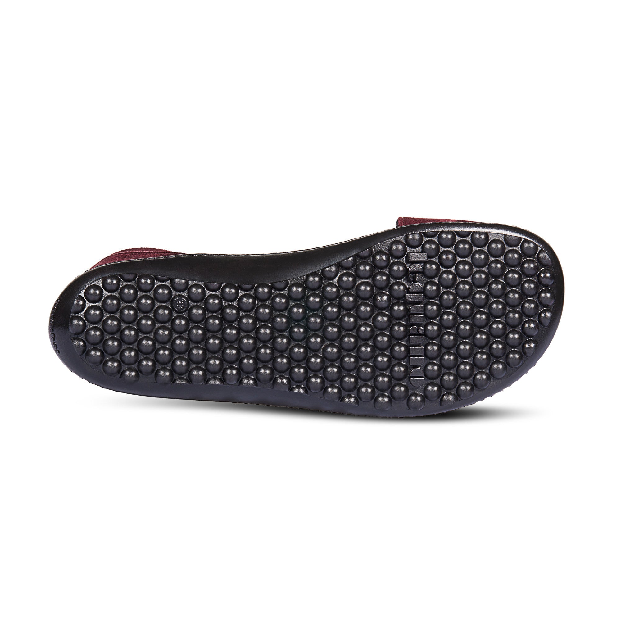 Leguano Jara Bordeaux Barfußschuhe Sandalen Damen – Unteransicht: Diese Sandalen bieten eine flexible, rutschfeste Sohle, die idealen Halt auf verschiedensten Untergründen gewährleistet. Jetzt im Onlineshop für Barfußschuhe erhältlich.