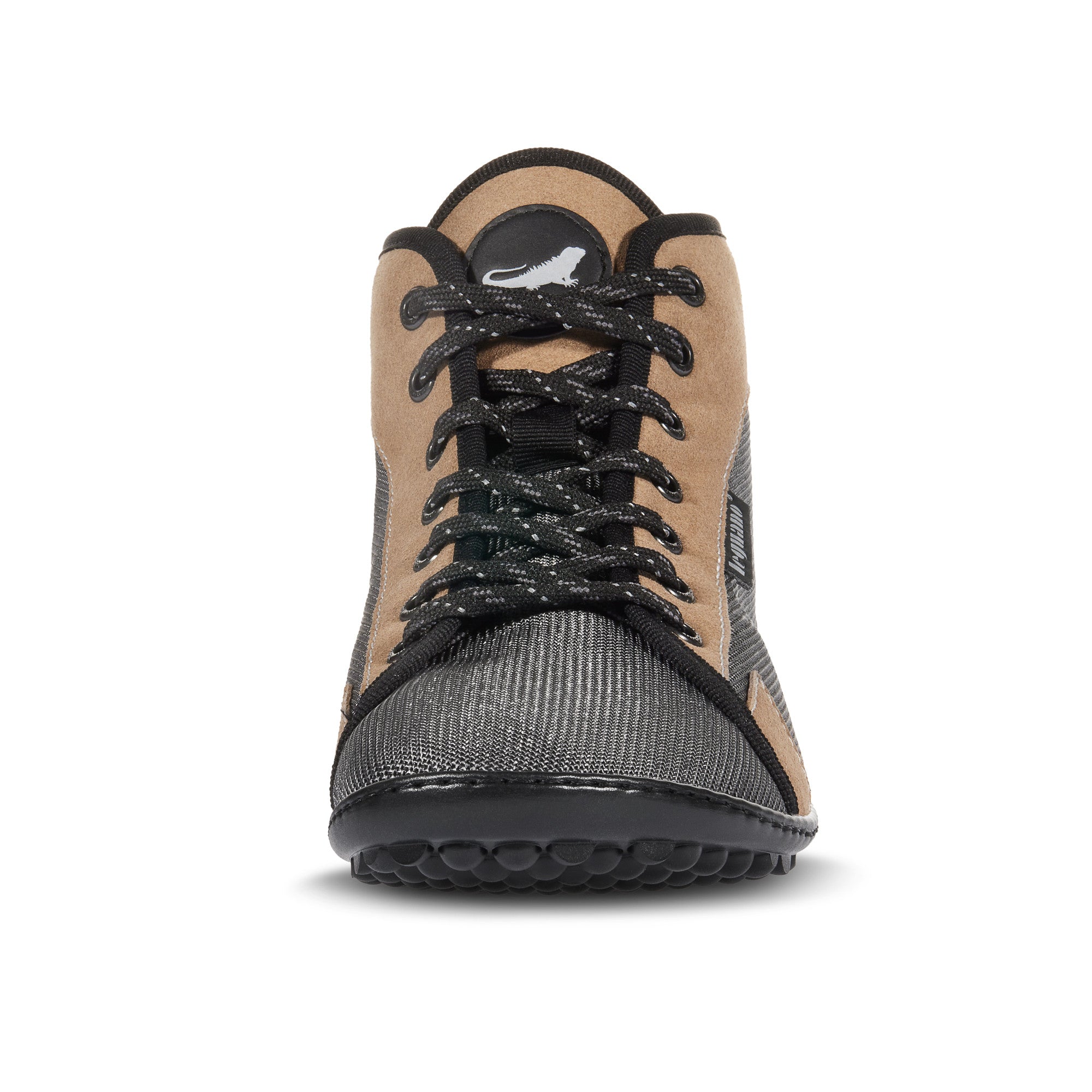 Leguano Jaspar Forester wasserfeste Herbst-Barfußschuhe, Frontansicht für einen sportlichen Look und hohen Komfort. Jetzt erhältlich im Onlineshop für Barfußschuhe