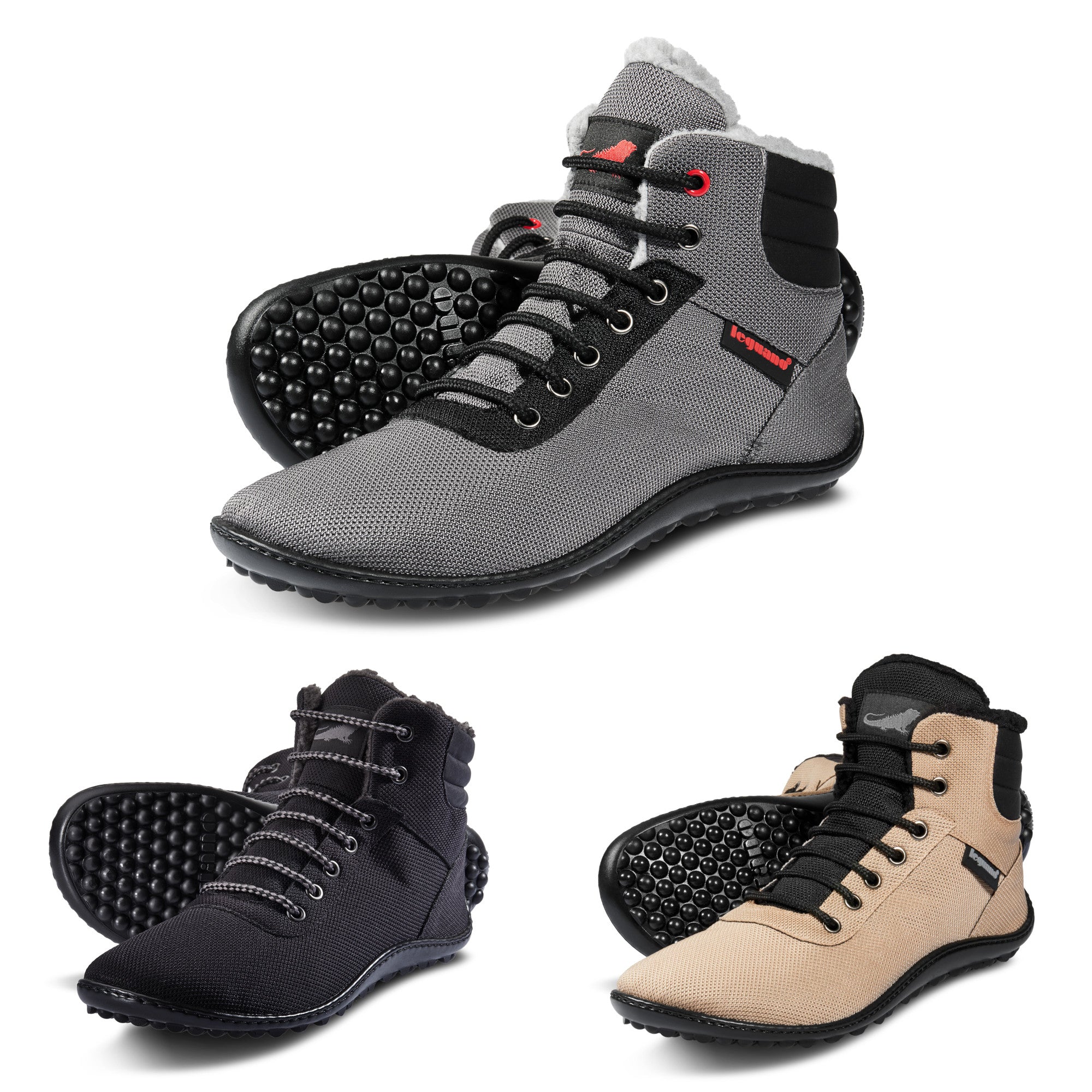 Leguano Kosmo Barfuß-Winterschuhe, vielseitige Winterstiefel in verschiedenen Farben, ideal für kalte Tage. Jetzt erhältlich im Onlineshop für Barfußschuhe